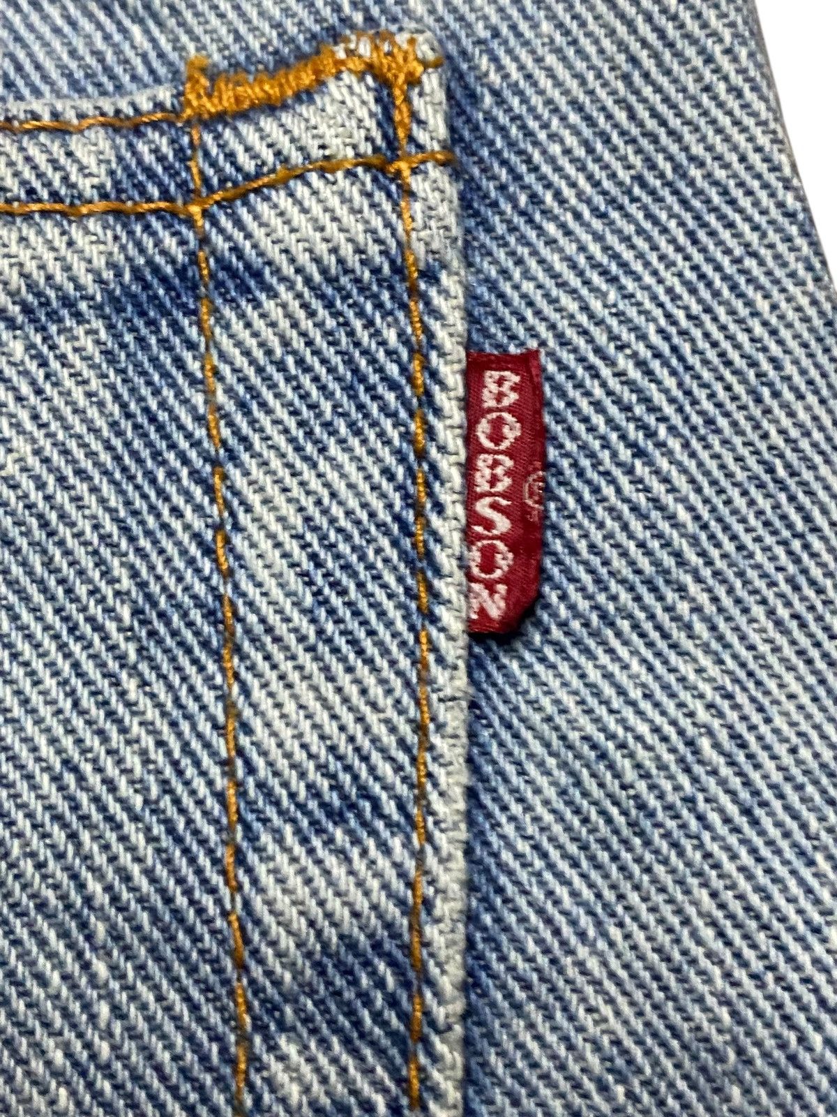 Japanese Brand Vtg Bobson Chessking Light Fade Wash Distressed Loose Jeans Size US 33 - 12 Thumbnail