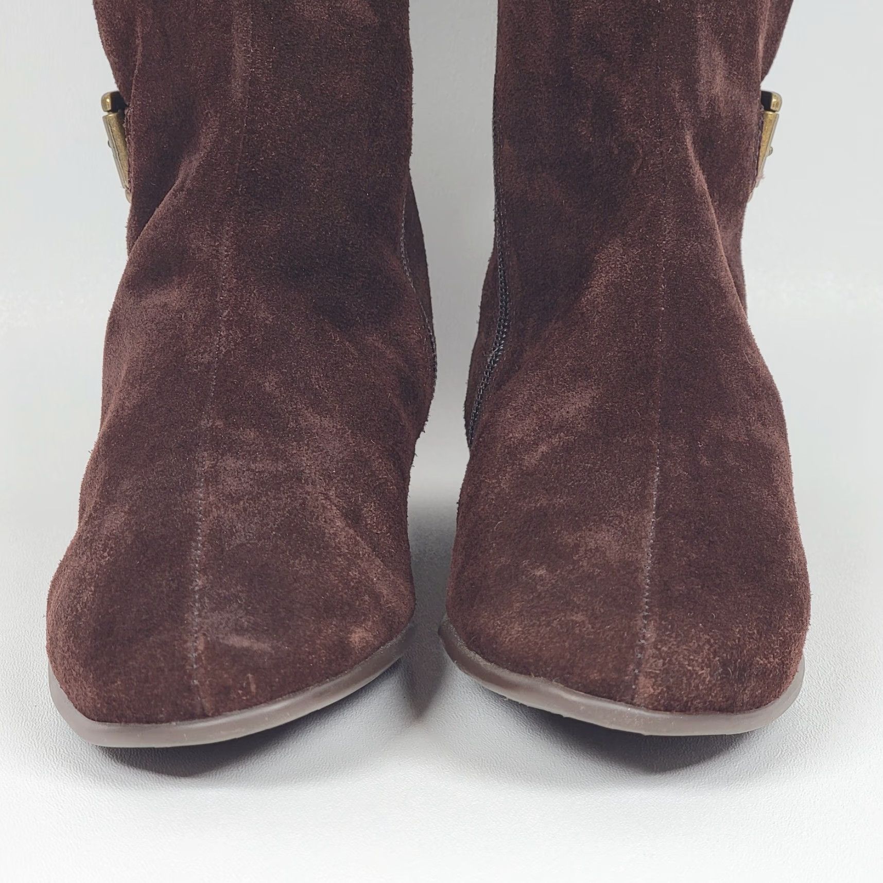 Vintage Aerosoles Boots Knee High Brown Smooth Wedge Zip Size 8 M Womens Size US 6 / IT 36 - 3 Thumbnail