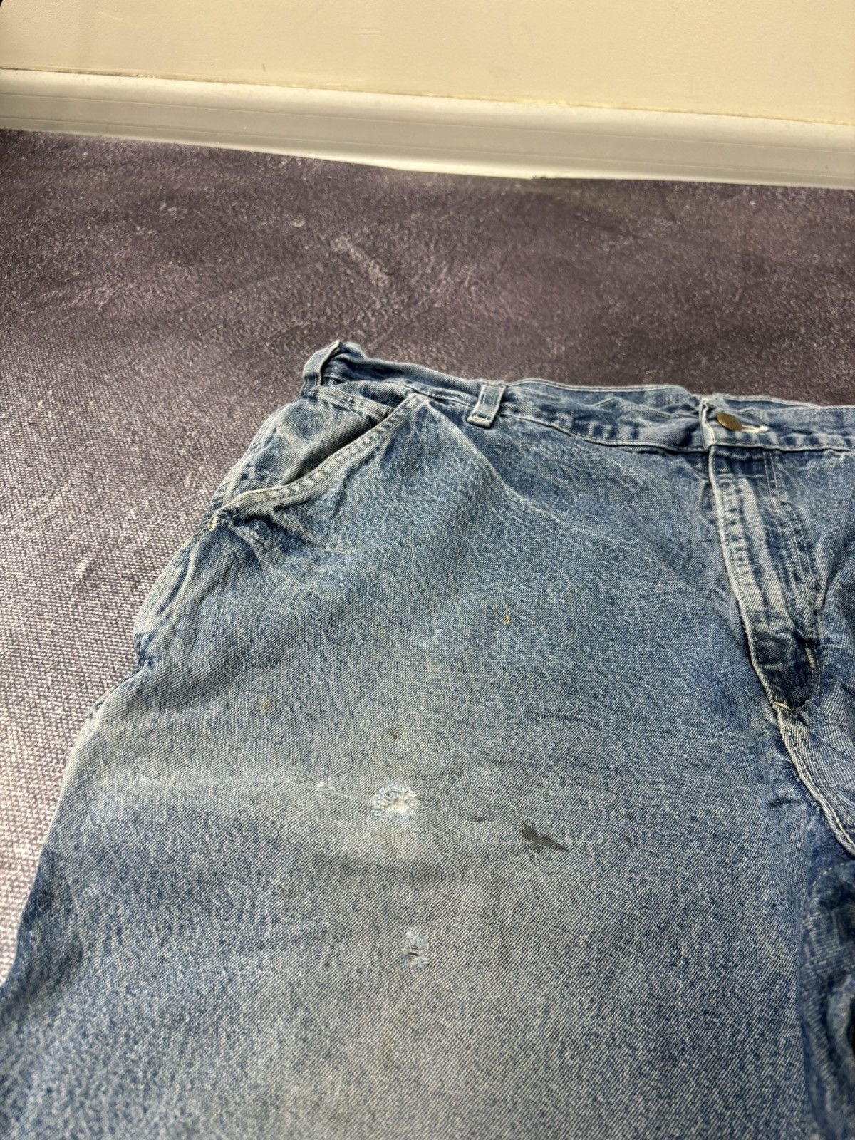 Carhartt Vintage 90s Carhartt Denim Dungaree Fit Hype Baggy Jeans Size US 40 / EU 56 - 14 Thumbnail