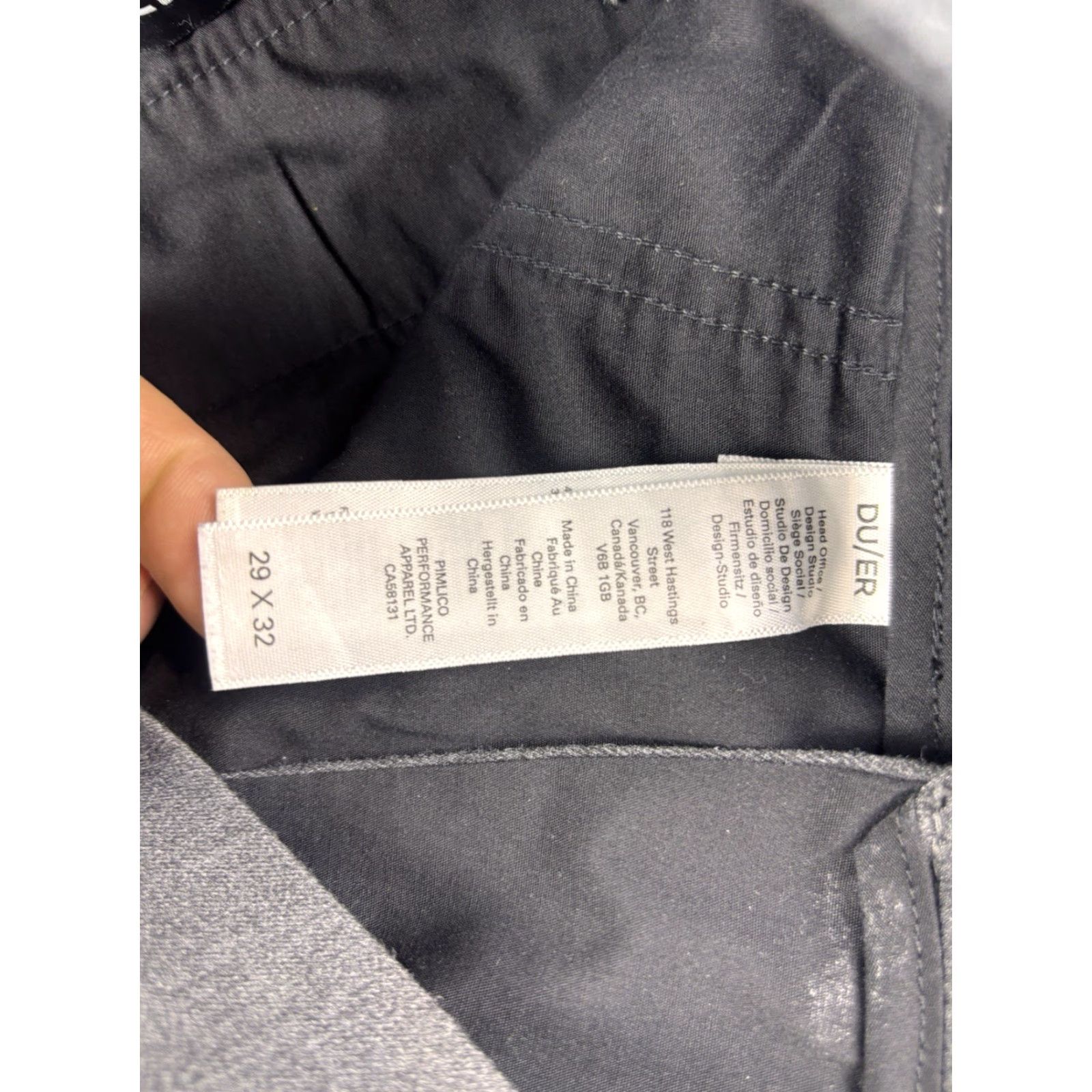 DUER DU/ER Pants Men’s 29x32 Black Performance Gusset Grip Smart Stretch Trouser Shirt? Size US 29 - 7 Thumbnail