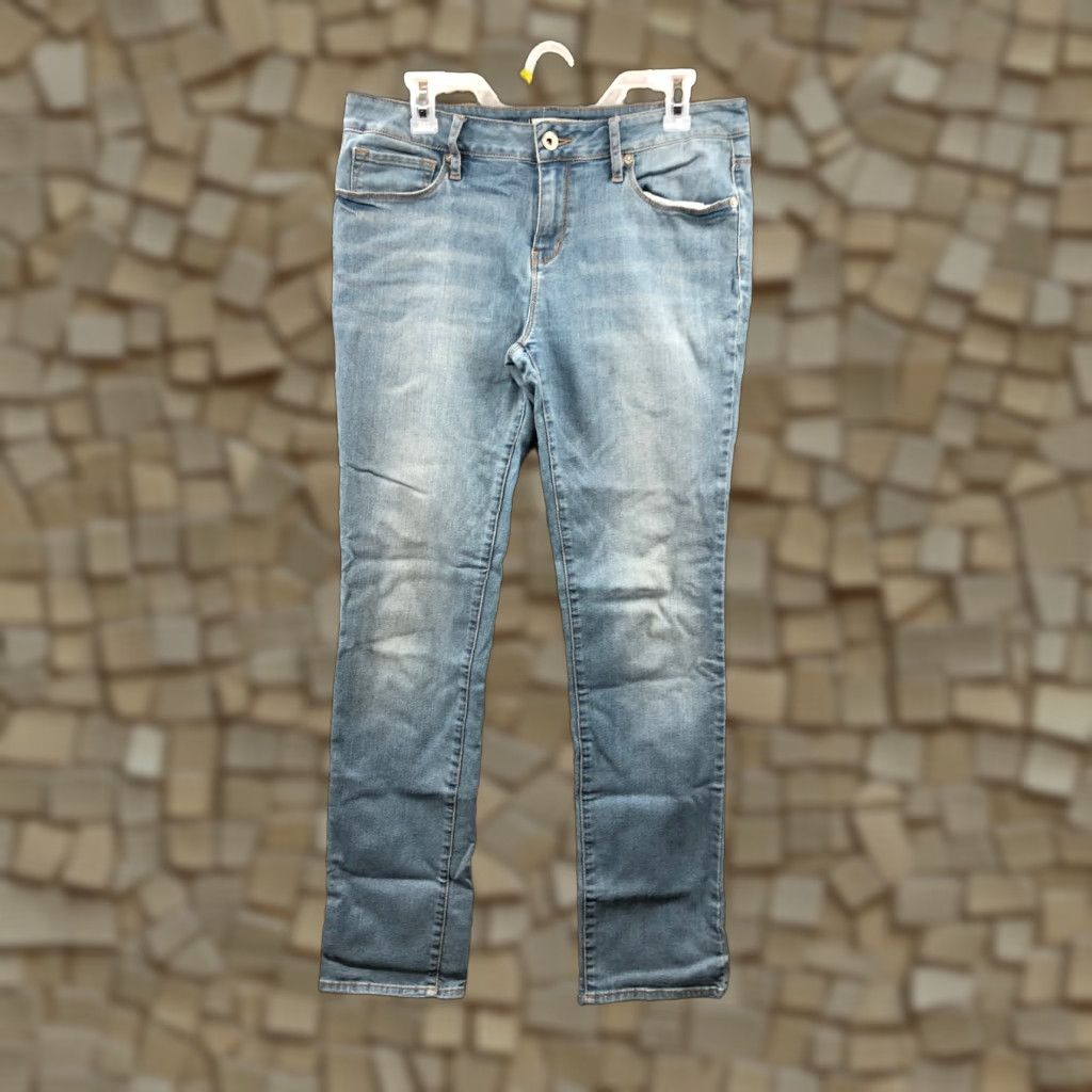 Denime VINTAGE Bullhead Jeans Size 13 Juniors Mid Rise Light Wash Blue Denim 5-Pocket Design Womens Size 34" / US 12 / IT 48 - 1 Thumbnail