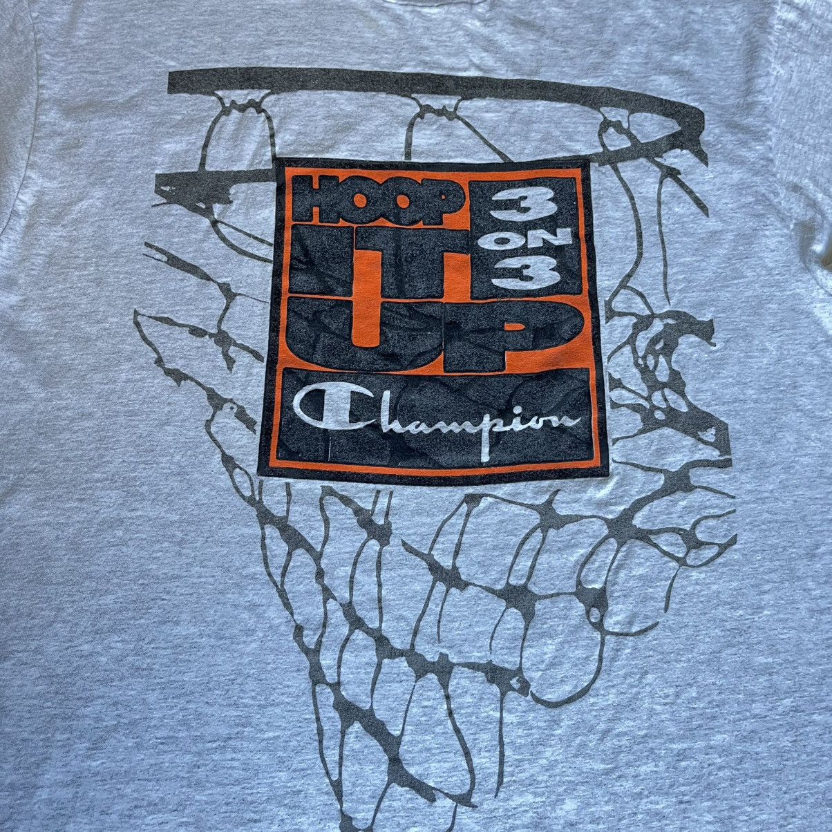 Champion Vintage 1990s Champion Hoop it up 3 on 3 Basketball Logo Tee Size US L / EU 52-54 / 3 - 5 Thumbnail