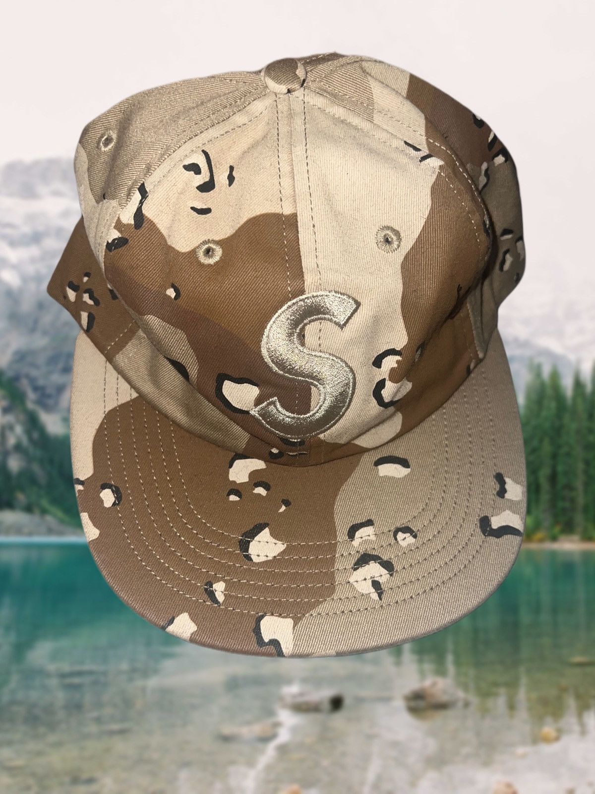 Supreme Supreme Tonal S Logo 6-Panel Desert Camo | Grailed