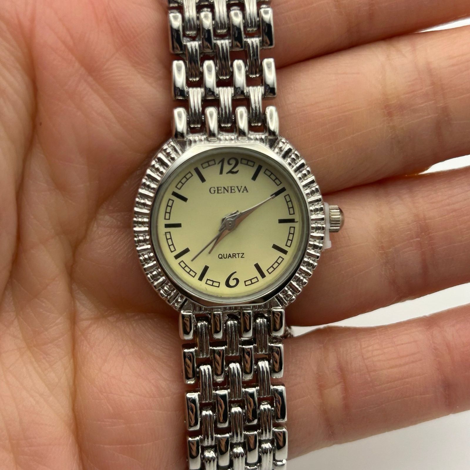 Geneva Geneva Women's Watch Silver Tone Two Tone Gold Dial Quartz Size ONE SIZE - 5 Thumbnail