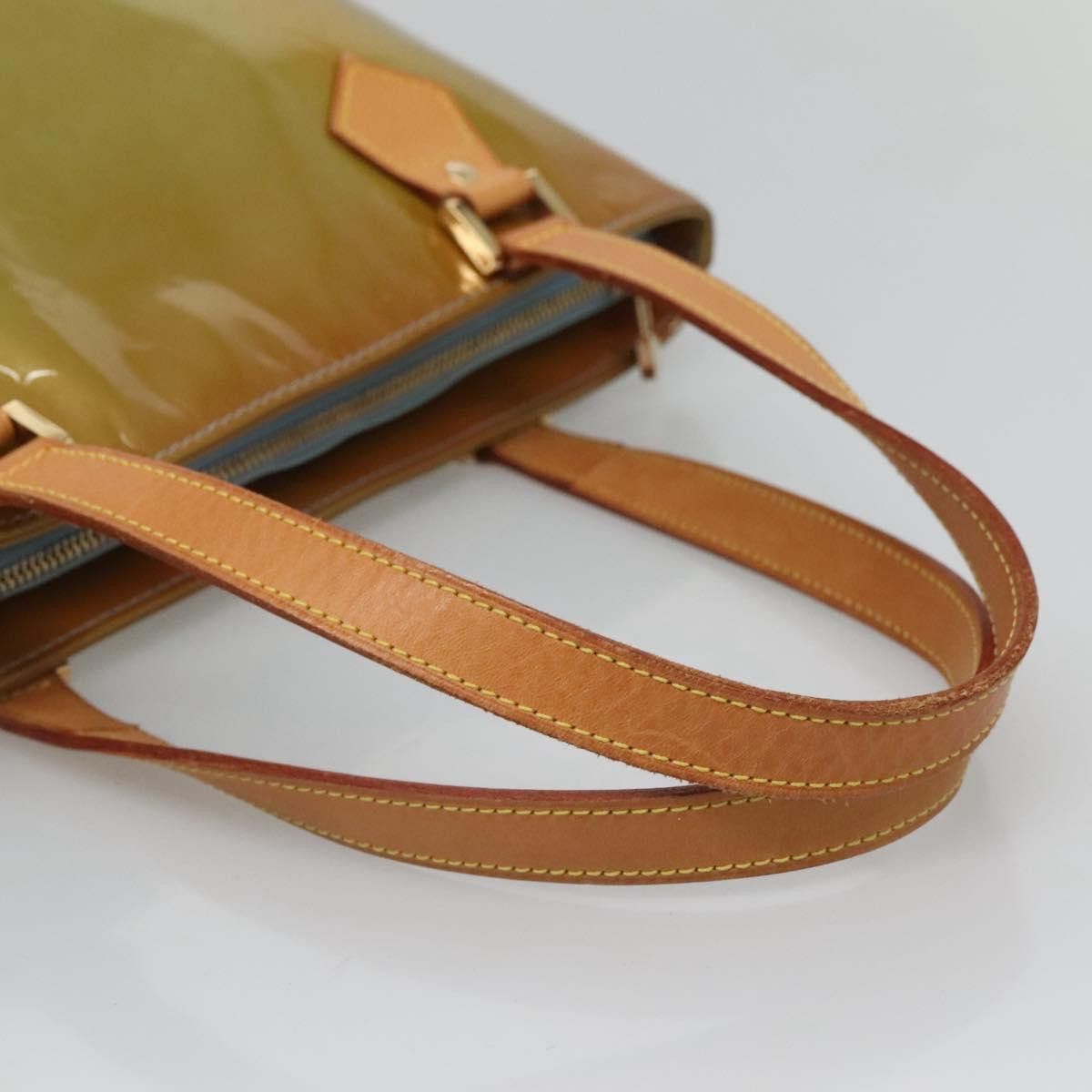 Louis Vuitton LOUIS VUITTON Monogram Vernis Houston Hand Bag Baby Blue Size ONE SIZE - 7 Thumbnail