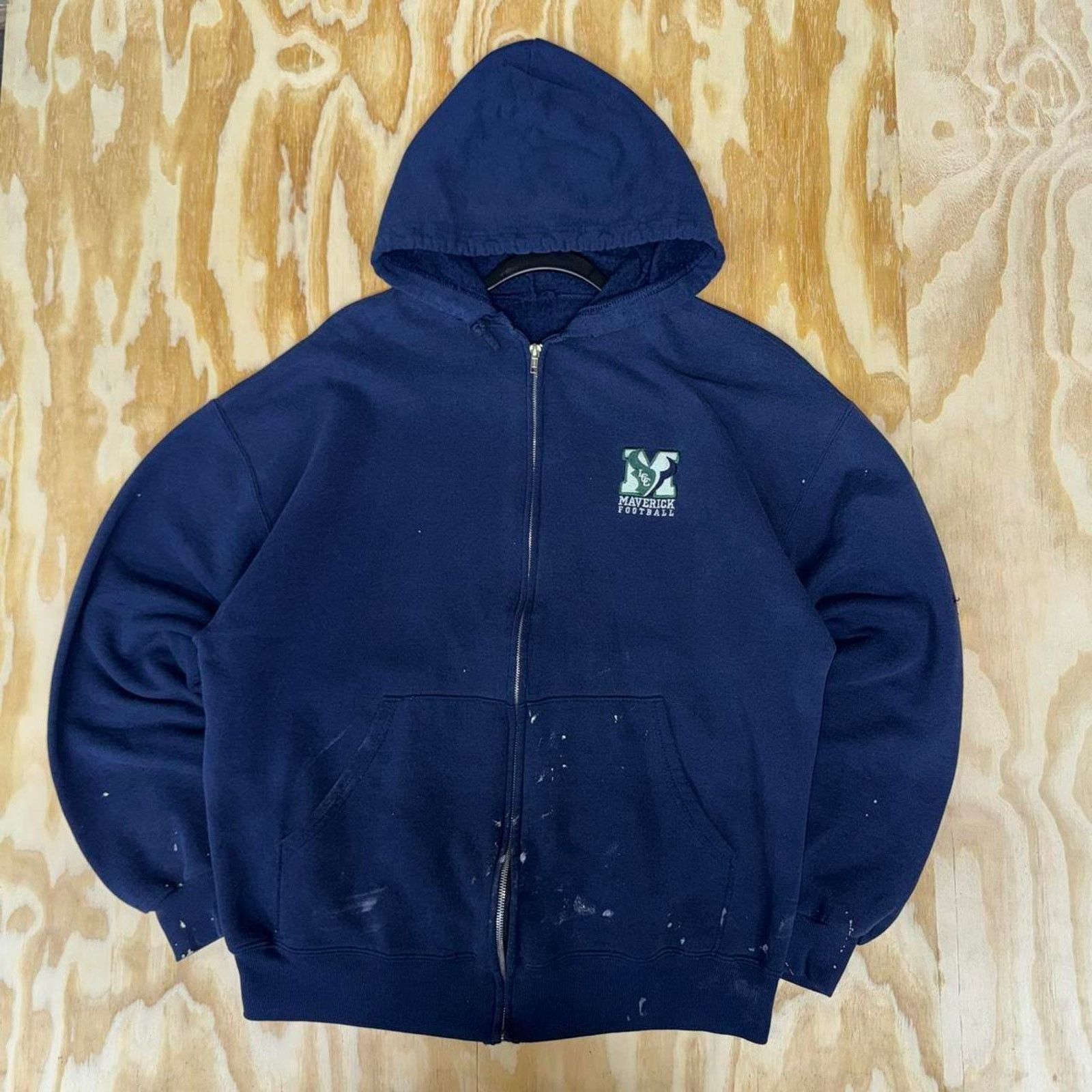 Vintage Vintage y2k embroidered sick paint splatter zip up hoodie Size US XL / EU 56 / 4 - 1 Thumbnail