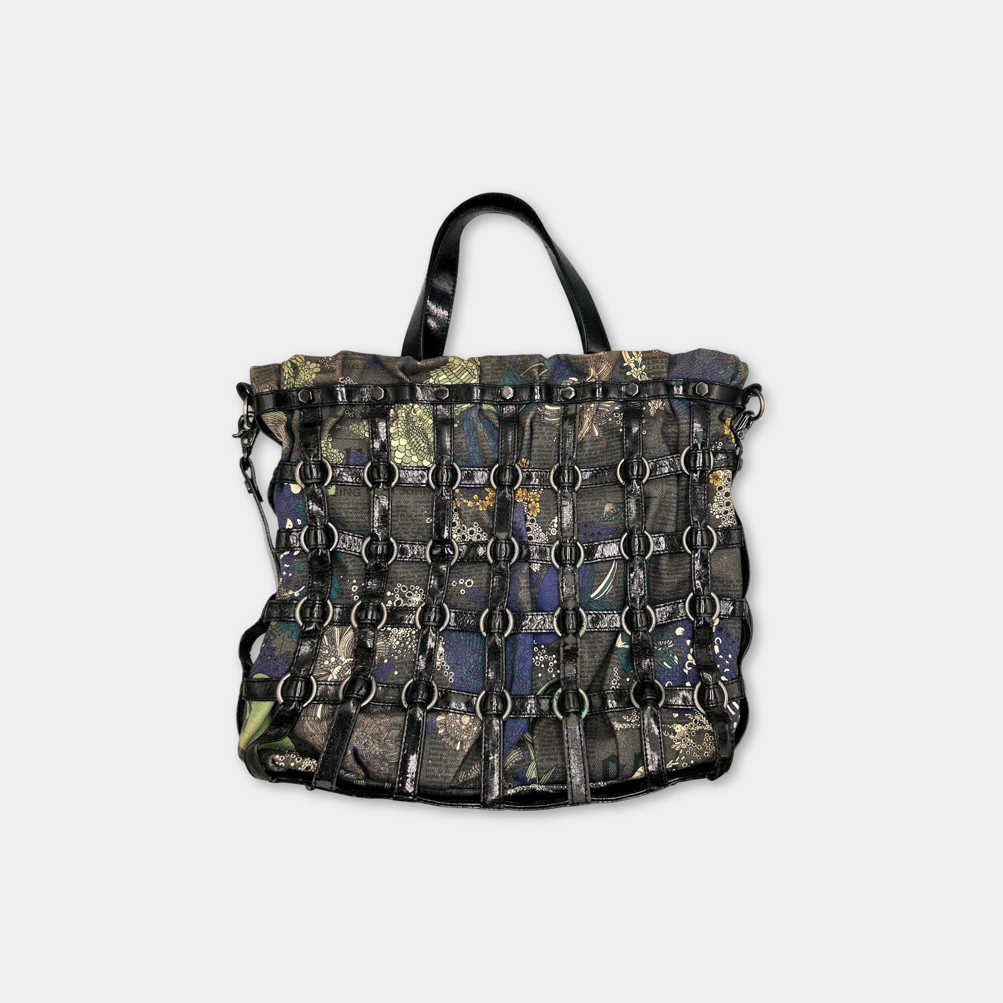 John Galliano Galliano Floral Pattern Brown Crossbody Bag Size ONE SIZE - 3 Thumbnail