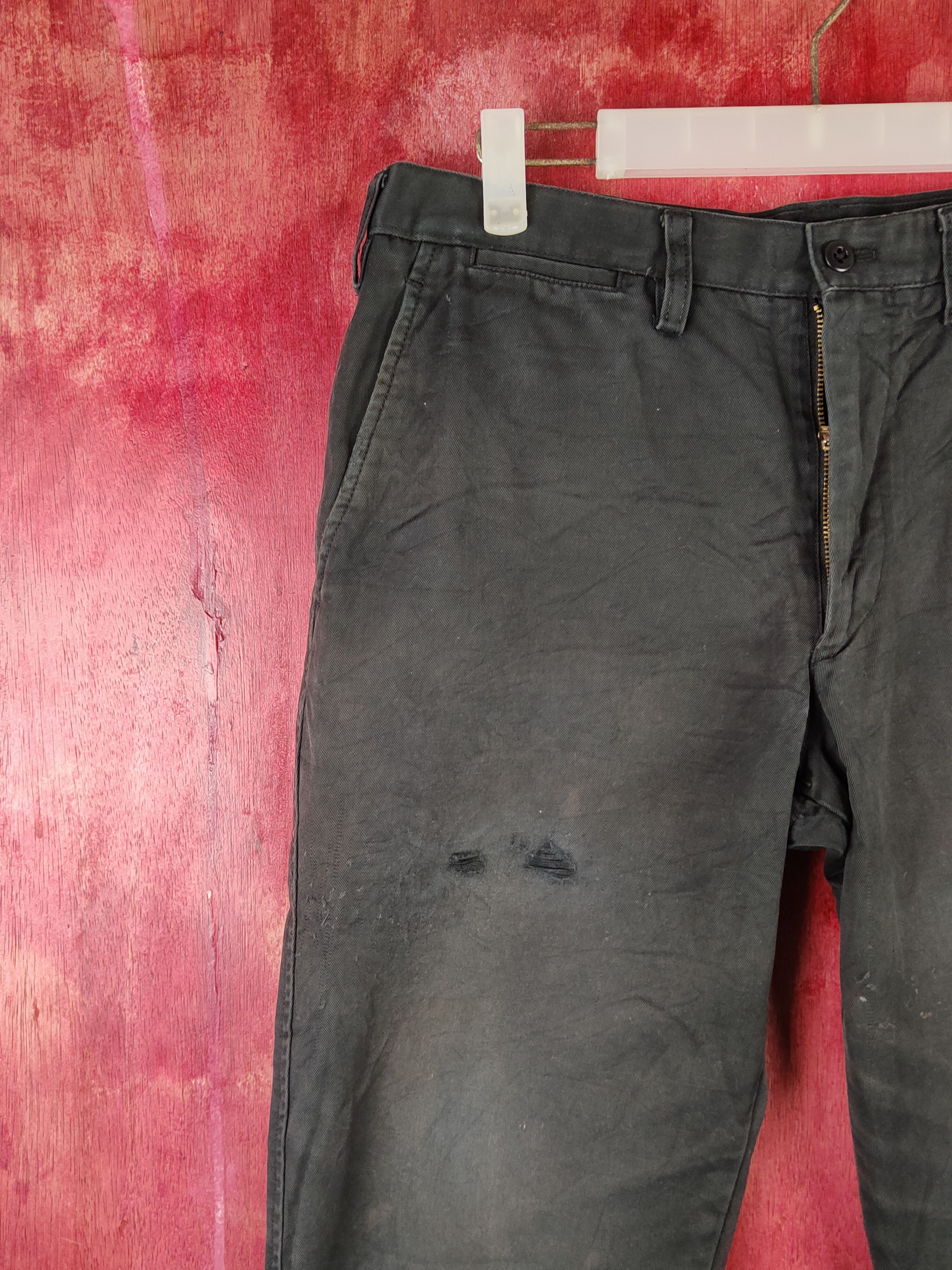 Japanese Brand Uniqlo Black Faded vintage Casual Pants #S2265 Size US 32 / EU 48 - 3 Thumbnail