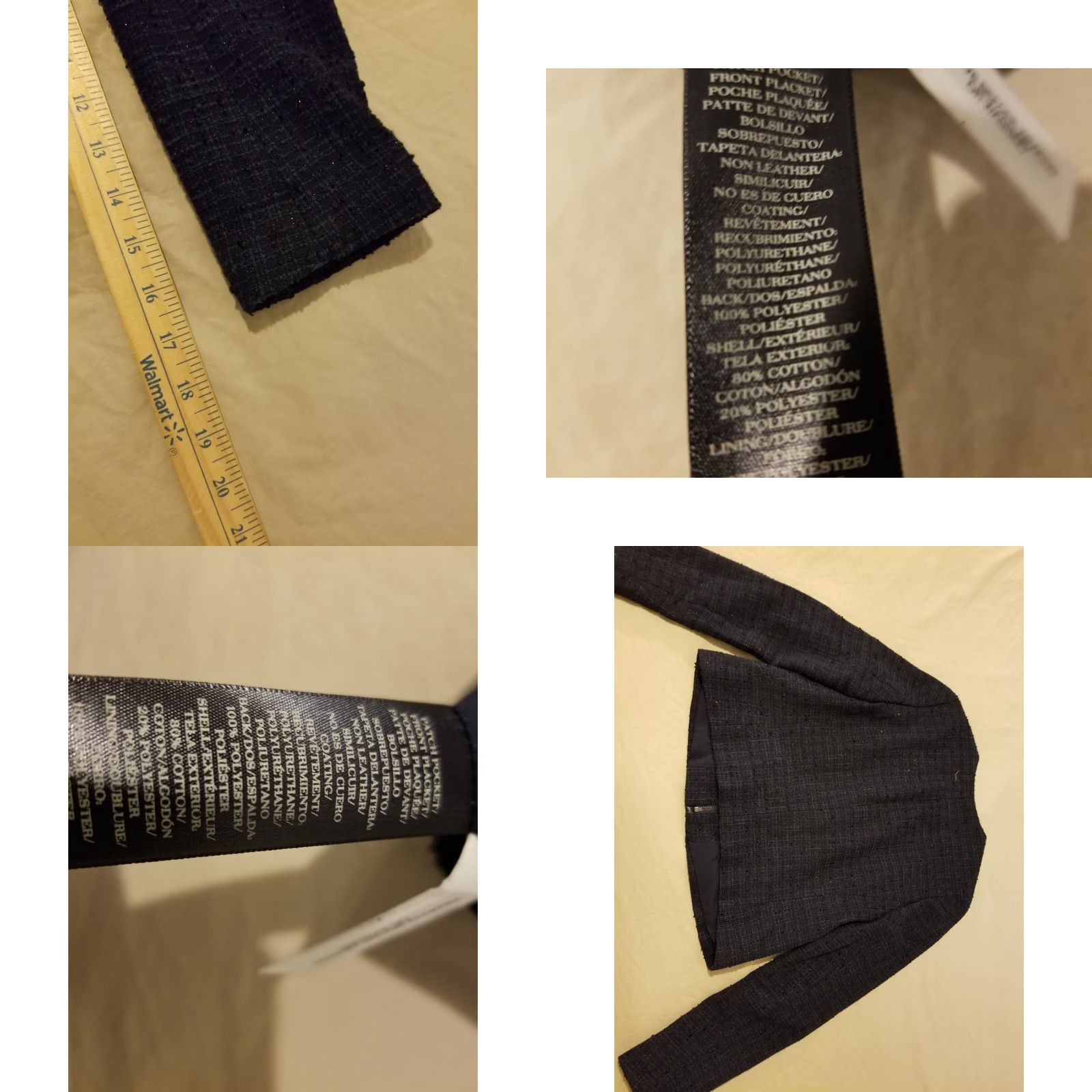 Ann Taylor Womens Ann Taylor Blazer Shirt Jacket 8 Navy Blue Cotton Sports 3-in-1 Womens Mens Size M / US 6-8 / IT 42-44 - 8 Thumbnail