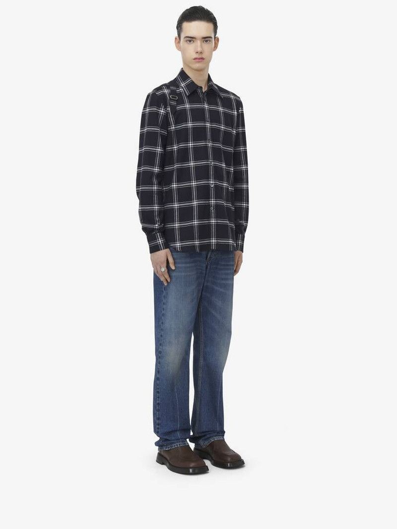 Alexander McQueen o1srvl11e0226 Twin Needle Harness Shirt In Multicolor Size US XL / EU 56 / 4 - 4 Thumbnail