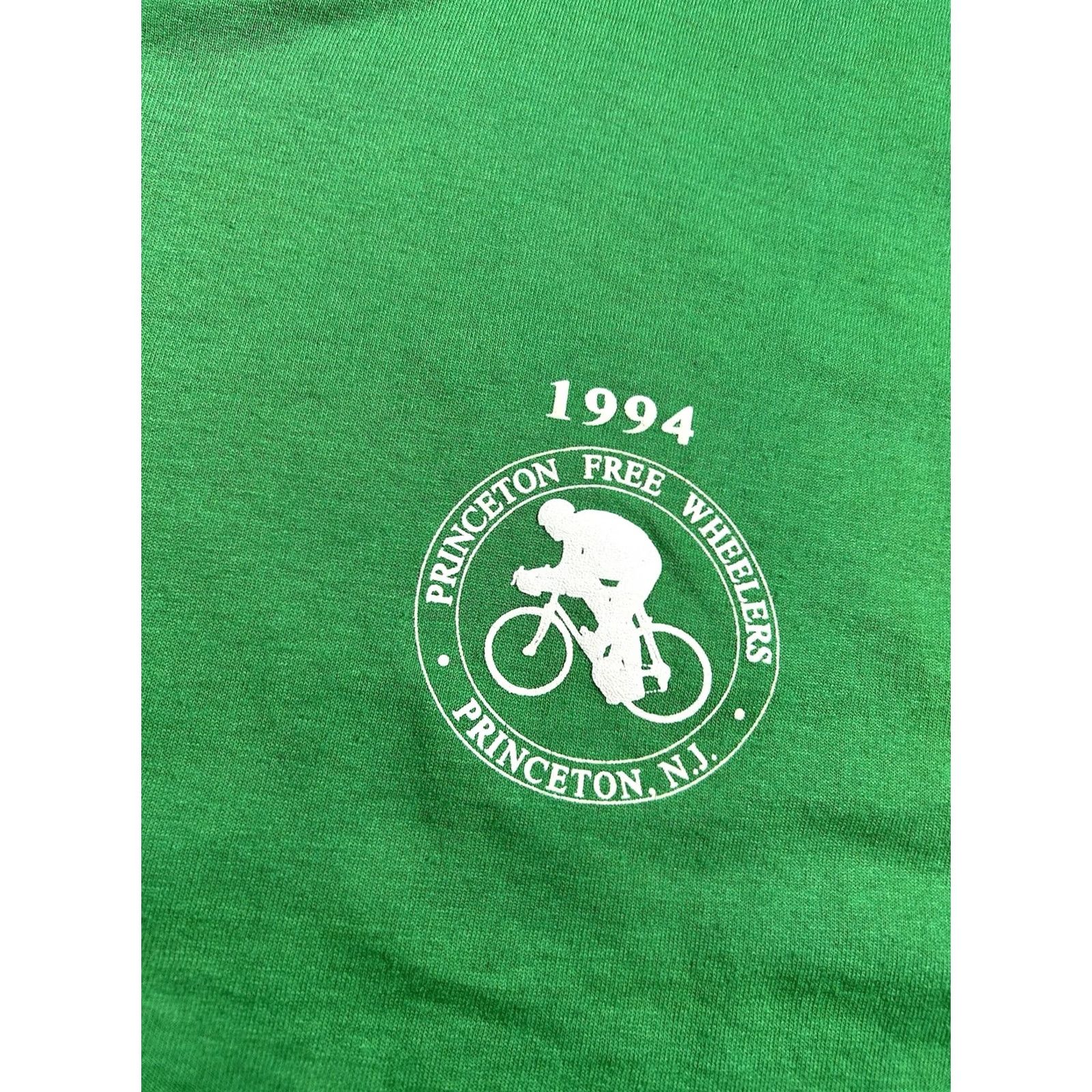 Vintage VINTAGE Princeton University Bicycling Event Tee Screen Stars Large Green 90s College Mens Size US L / EU 52-54 / 3 - 5 Thumbnail
