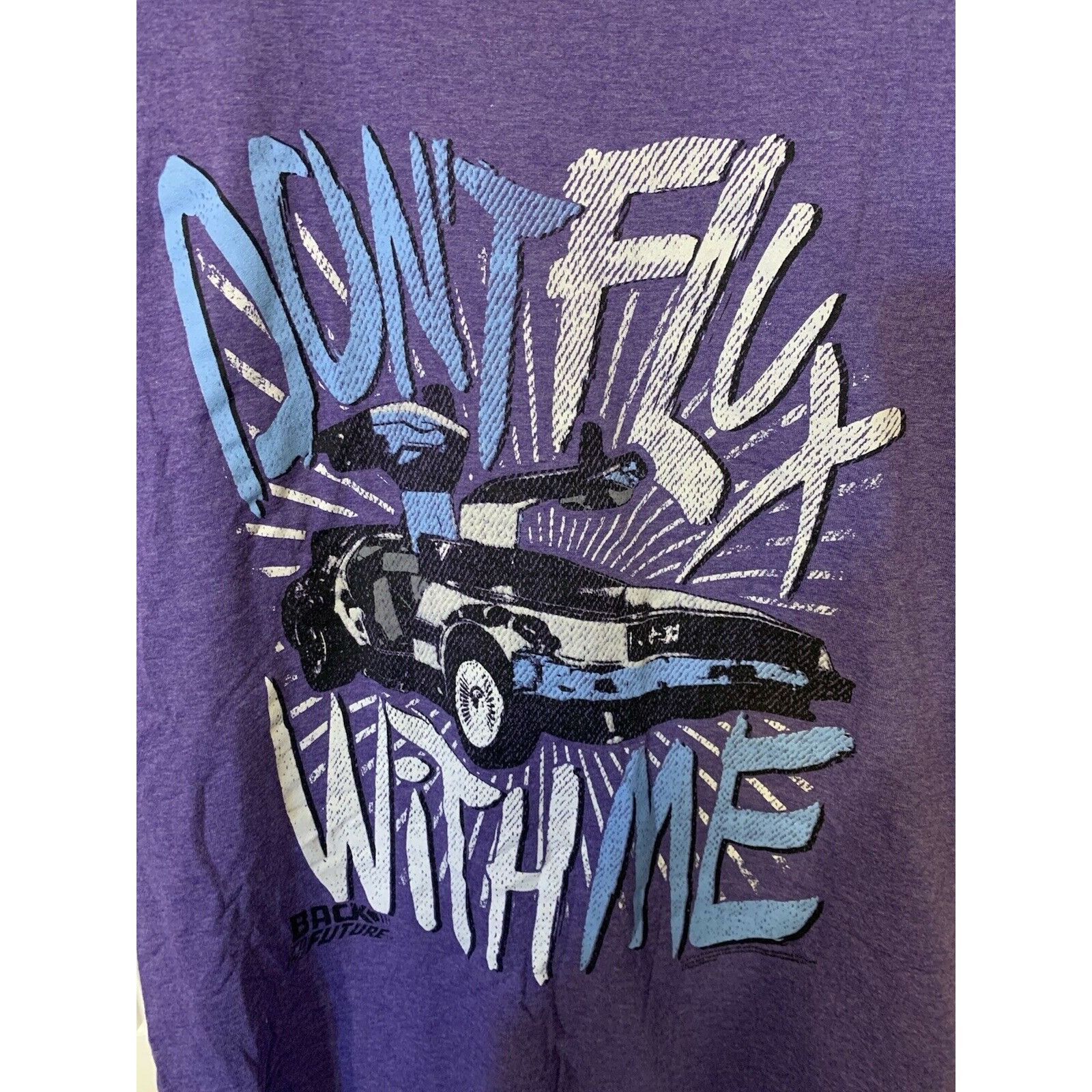 Fruit Of The Loom BACK TO THE FUTURE PURPLE T-SHIRT SZ S DON'T FLUX WITH ME Size US S / EU 44-46 / 1 - 6 Thumbnail