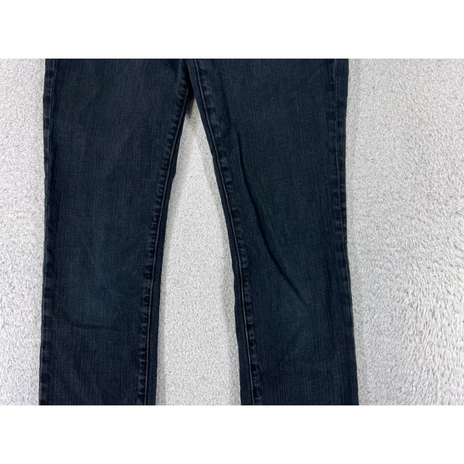 Express Express Jeans Womens 0 Black Denim Skinny 26x30 Low Rise 5-Pocket Cotton Blend Embroidered Western Womens Size 25" / US 0 / IT 36 - 3 Thumbnail