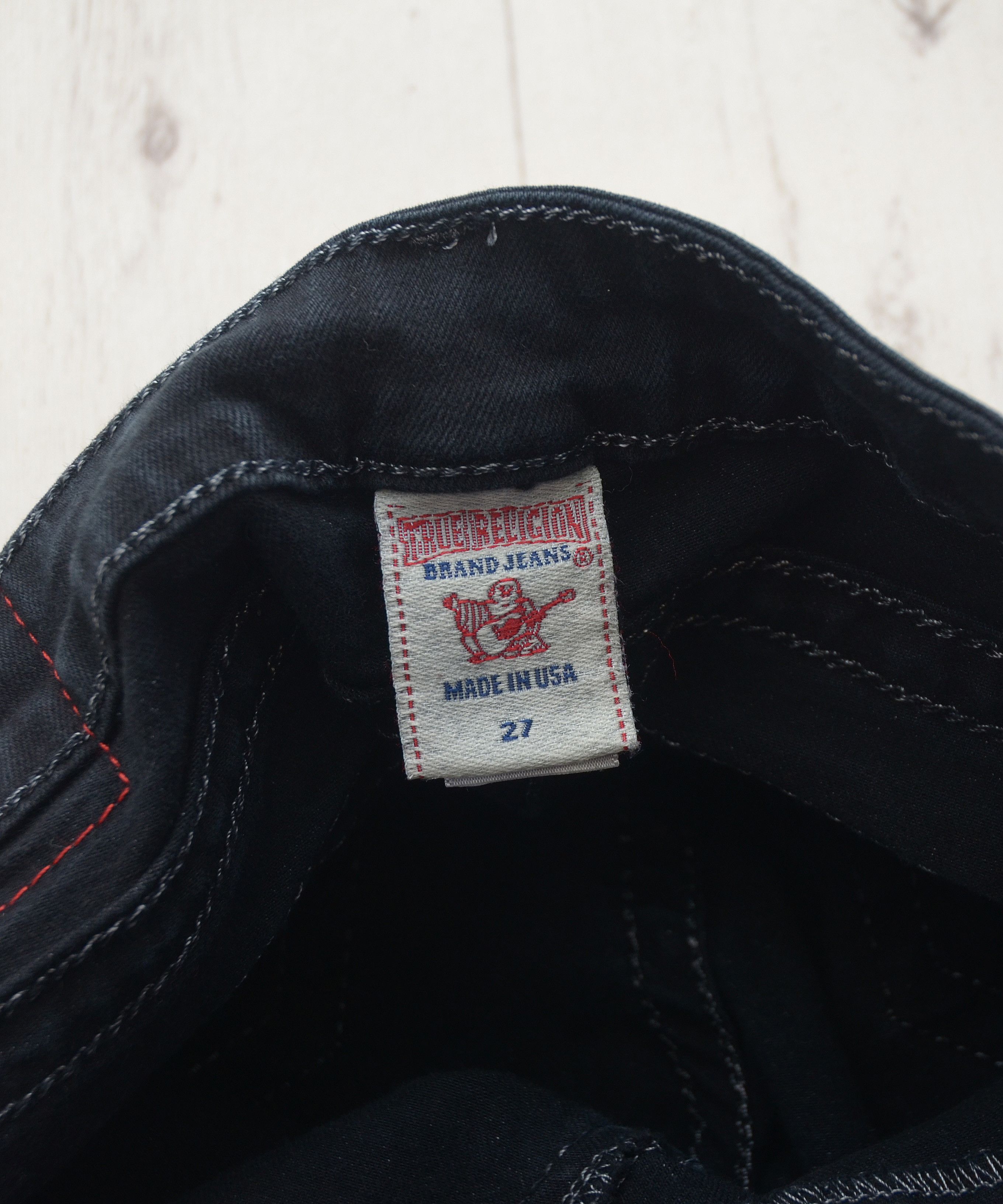 True Religion × Vintage Vintage True Religion Jeans Made in USA Misty Black Y2K Size 27" / US 4 / IT 40 - 11 Thumbnail