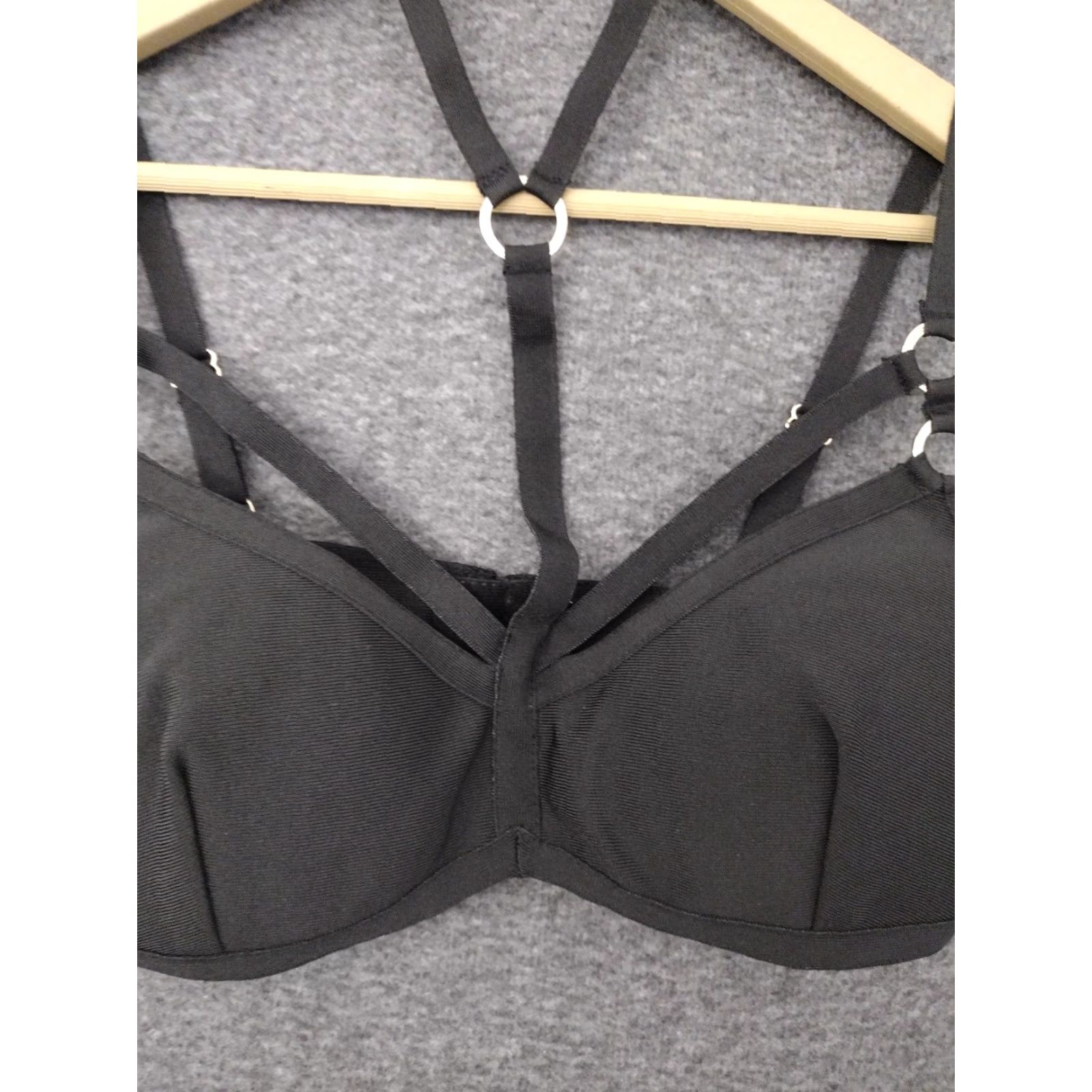 Vintage Codigo Lively Black Y Ring Padded Wireless Bra Size L Woman Black Y Ring Padded Wireless Bra L Adults Womens Size ONE SIZE - 3 Thumbnail