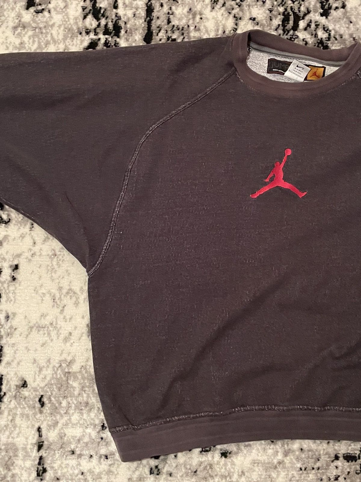 Jordan Brand × Nike × Vintage Sweater Jordan Vintage Crazy Fit Streetwear 80s Big Logo Size US L / EU 52-54 / 3 - 13 Thumbnail