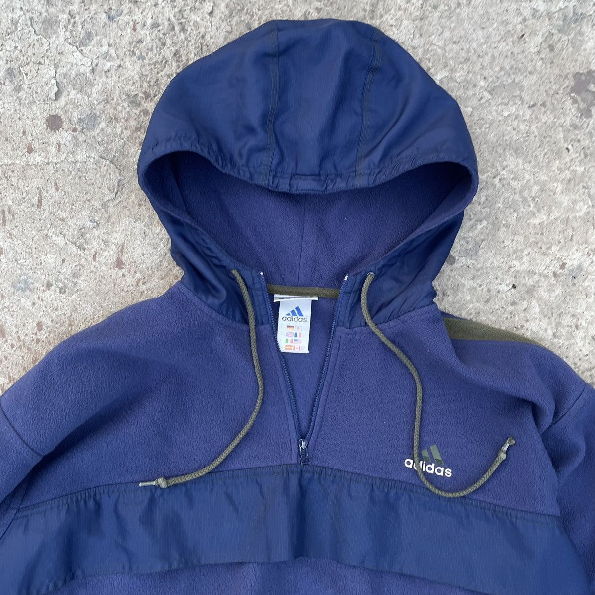 032c × Adidas Vintage Adidas Hoodie Sweater Small Logo Nylon 90вs Sise L Size US XL / EU 56 / 4 - 6 Thumbnail