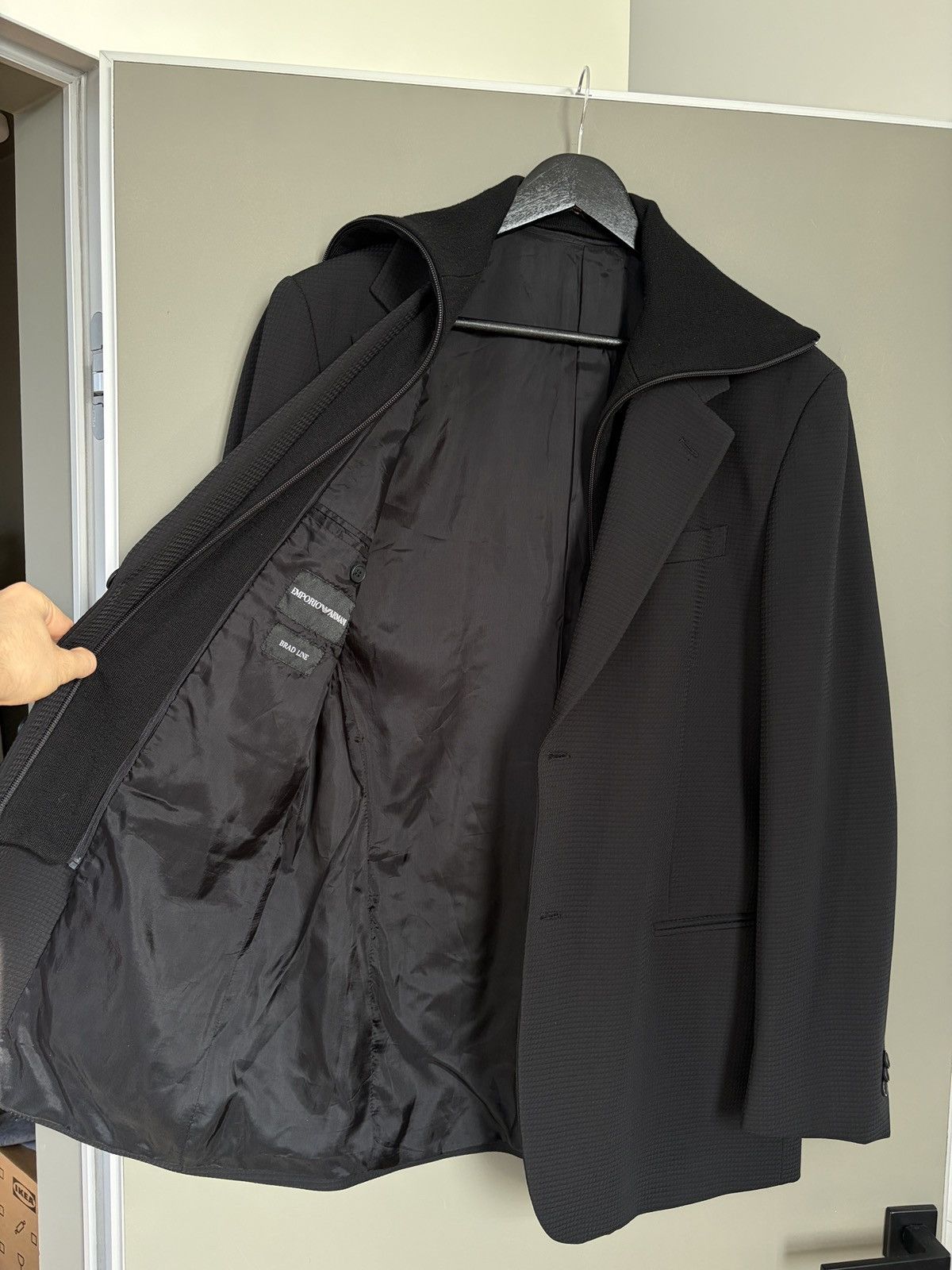 Emporio Armani Emporio Armani Brad Line Wool Blazer With Sweater Collar Size US M / EU 48-50 / 2 - 13 Thumbnail