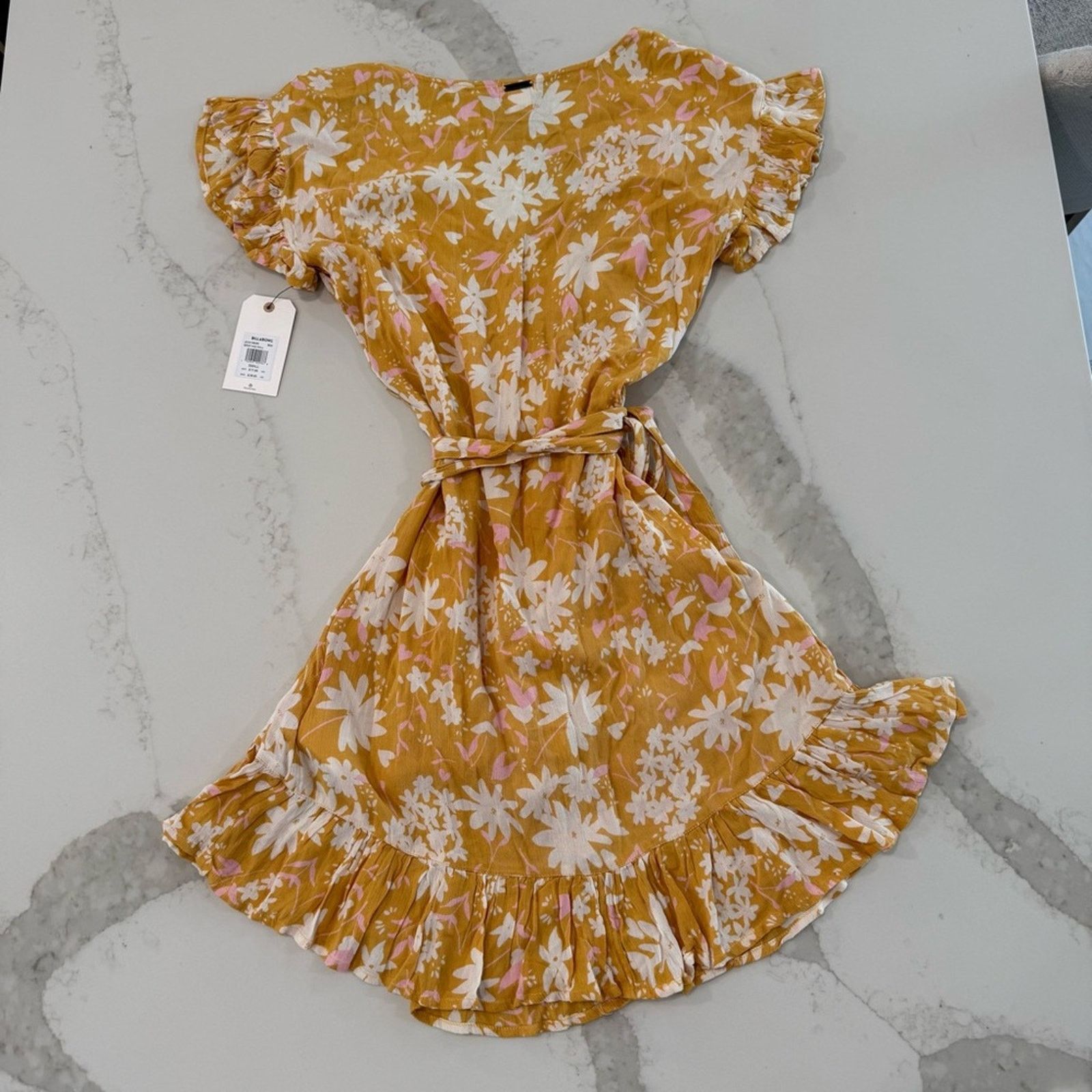 Billabong Billabong NWT Wrap Roll Ruffle Floral Mini Dress Women Small Size S / US 4 / IT 40 - 16 Thumbnail