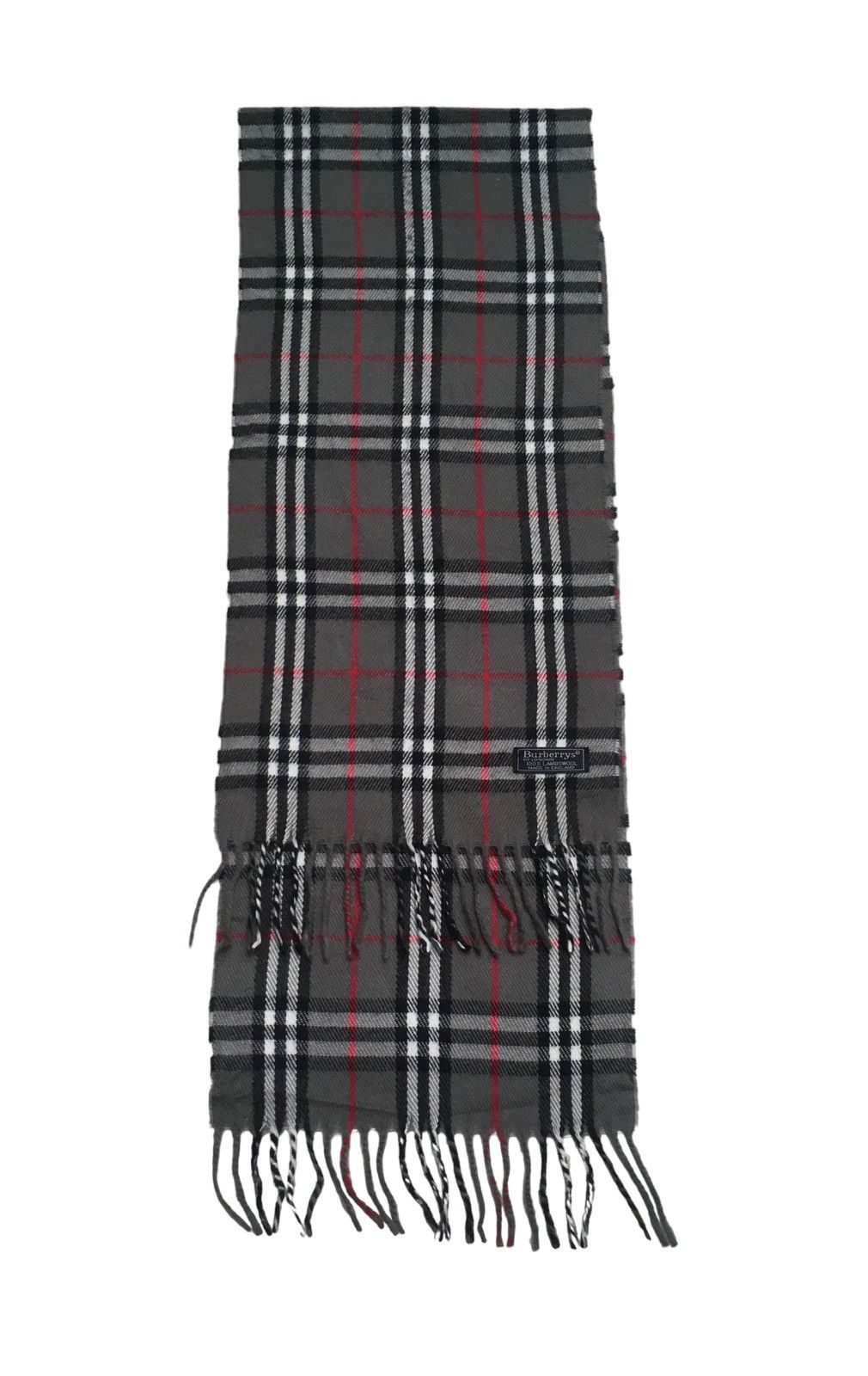 Burberry × Designer × Vintage Rare Design Vintage Brand Burberry's Lamb Wool Scarves 1990s Size ONE SIZE - 3 Thumbnail