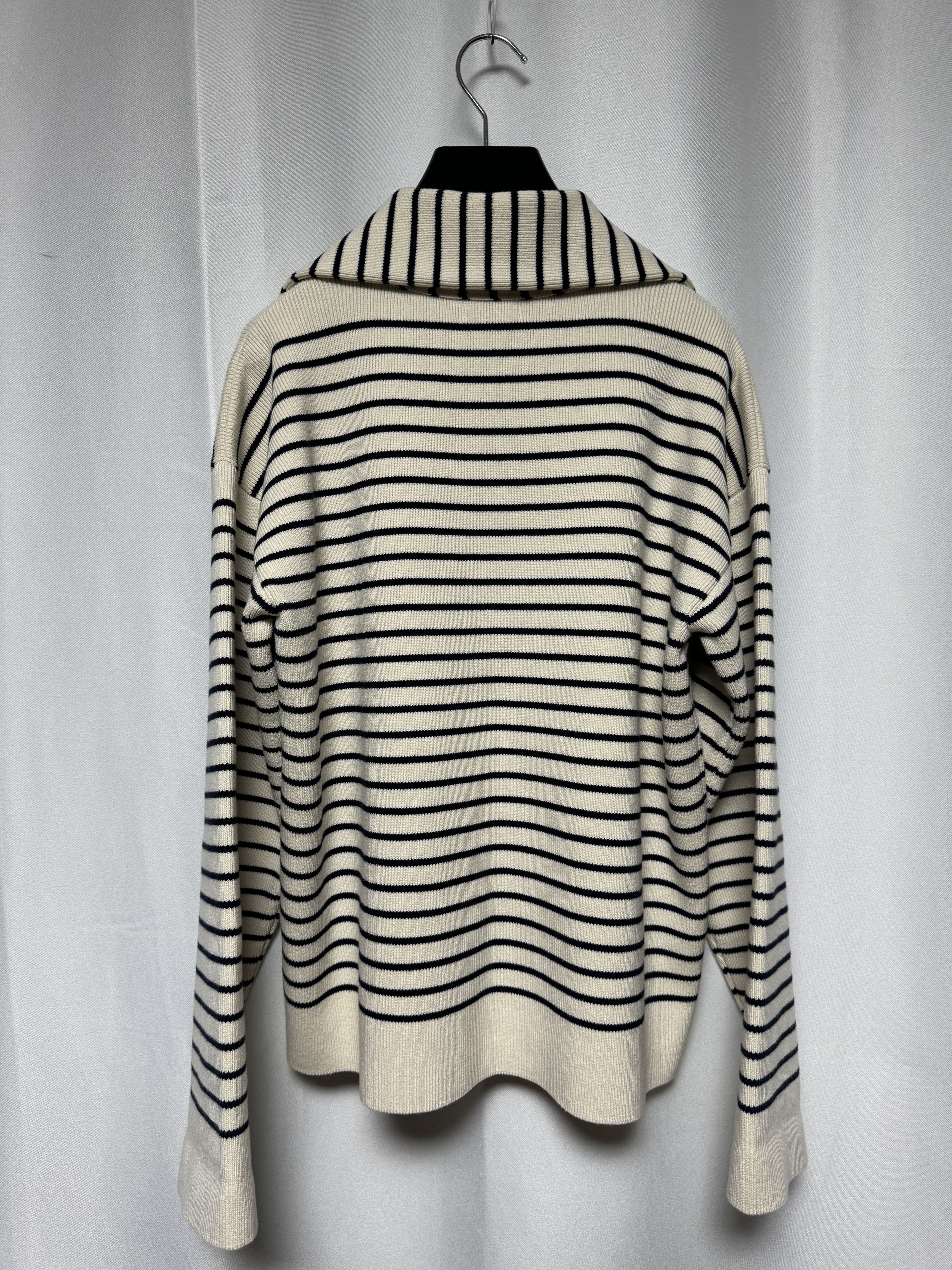 Celine SS20 Open Collar Striped Sweater Size US L / EU 52-54 / 3 - 3 Thumbnail