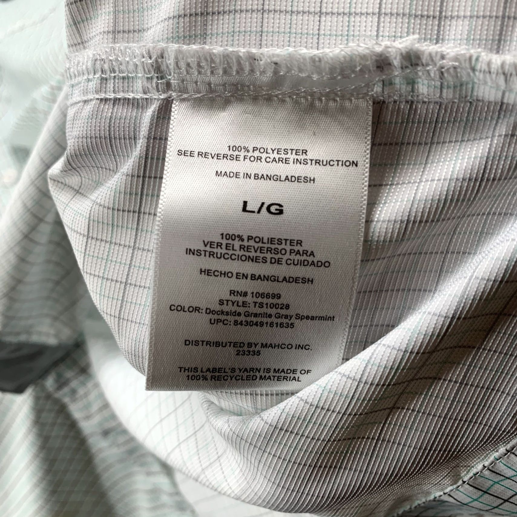 Habitat HABIT Plaid Button-Up Shirt Short Sleeve Men’s Large White Outdoor Casual Shirt Men Size US L / EU 52-54 / 3 - 3 Thumbnail
