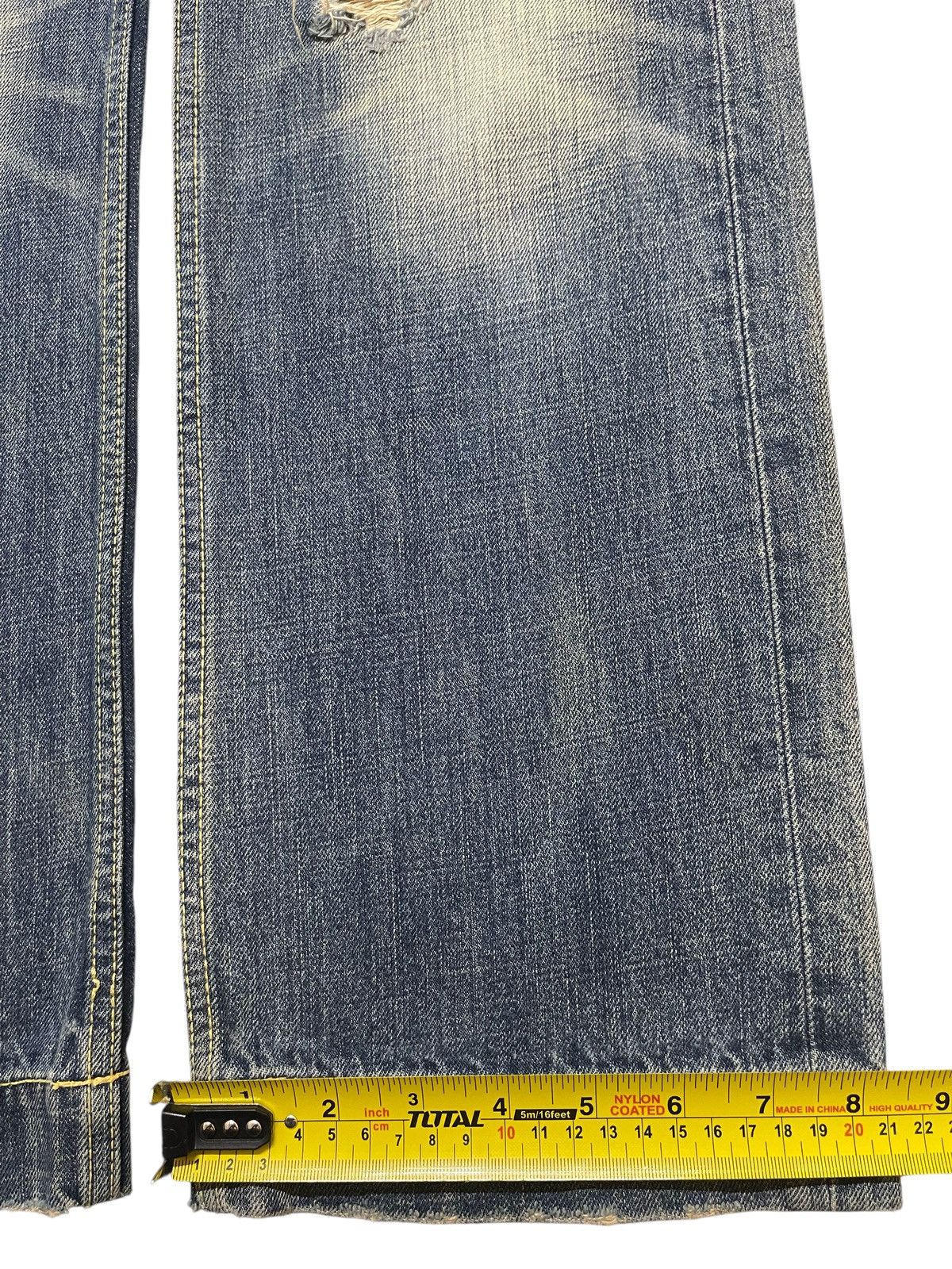 Evisu Vintage Japanese Brand Faded Stone Wash Distress Baggy Jeans Size US 29 - 15 Thumbnail