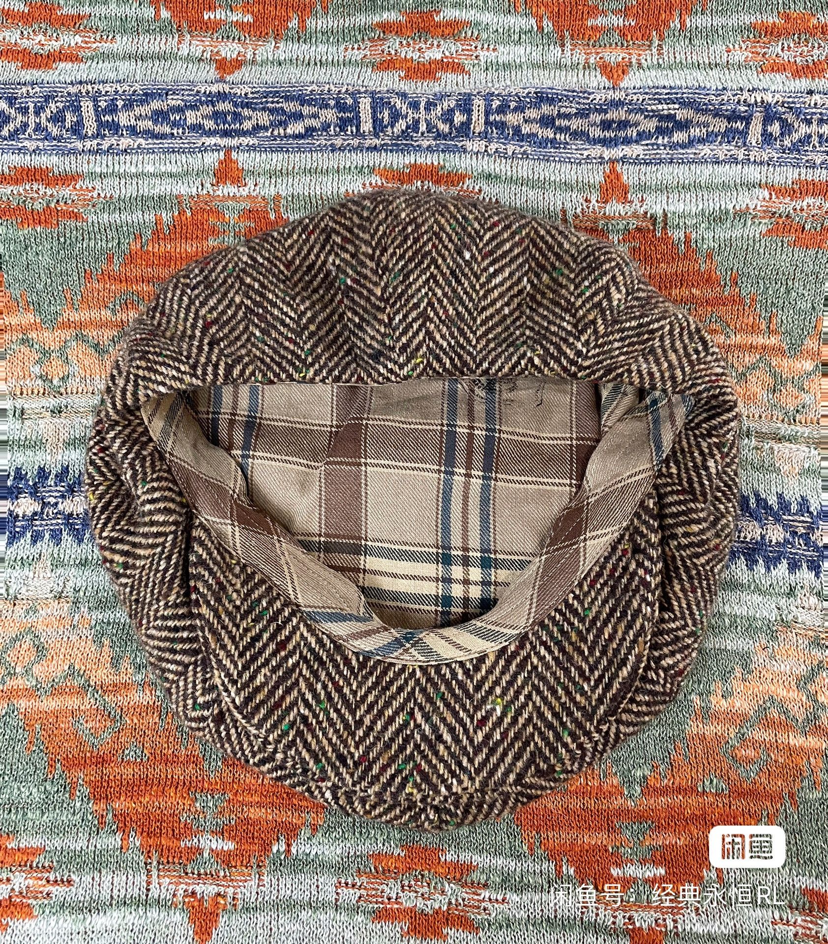 RRL Ralph Lauren × Ralph Lauren Ralph Lauren Classic Wide Wool Newsboy Hat Size ONE SIZE - 4 Thumbnail