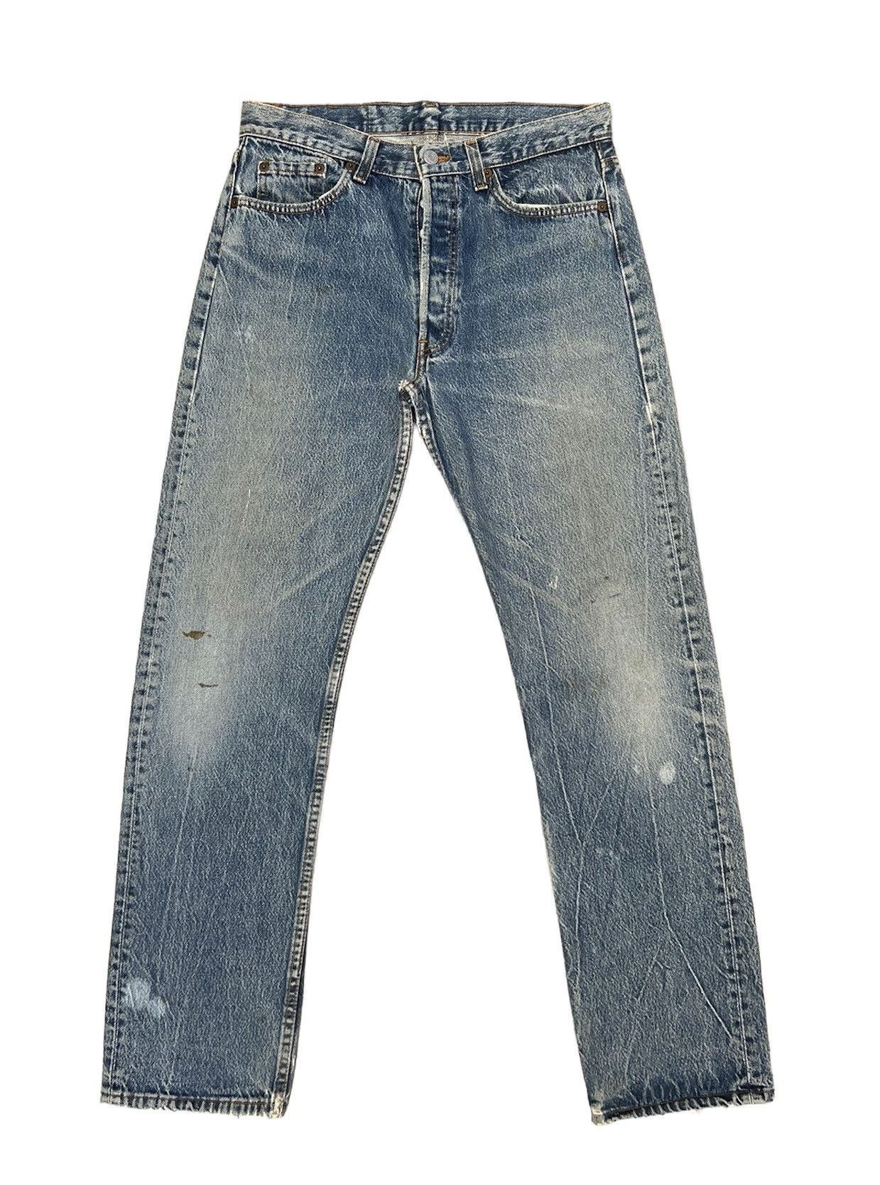 Levi's Vintage 80s Levi’s 501 Jeans Usa Ageing Faded Denim Size US 32 / EU 48 - 1 Thumbnail