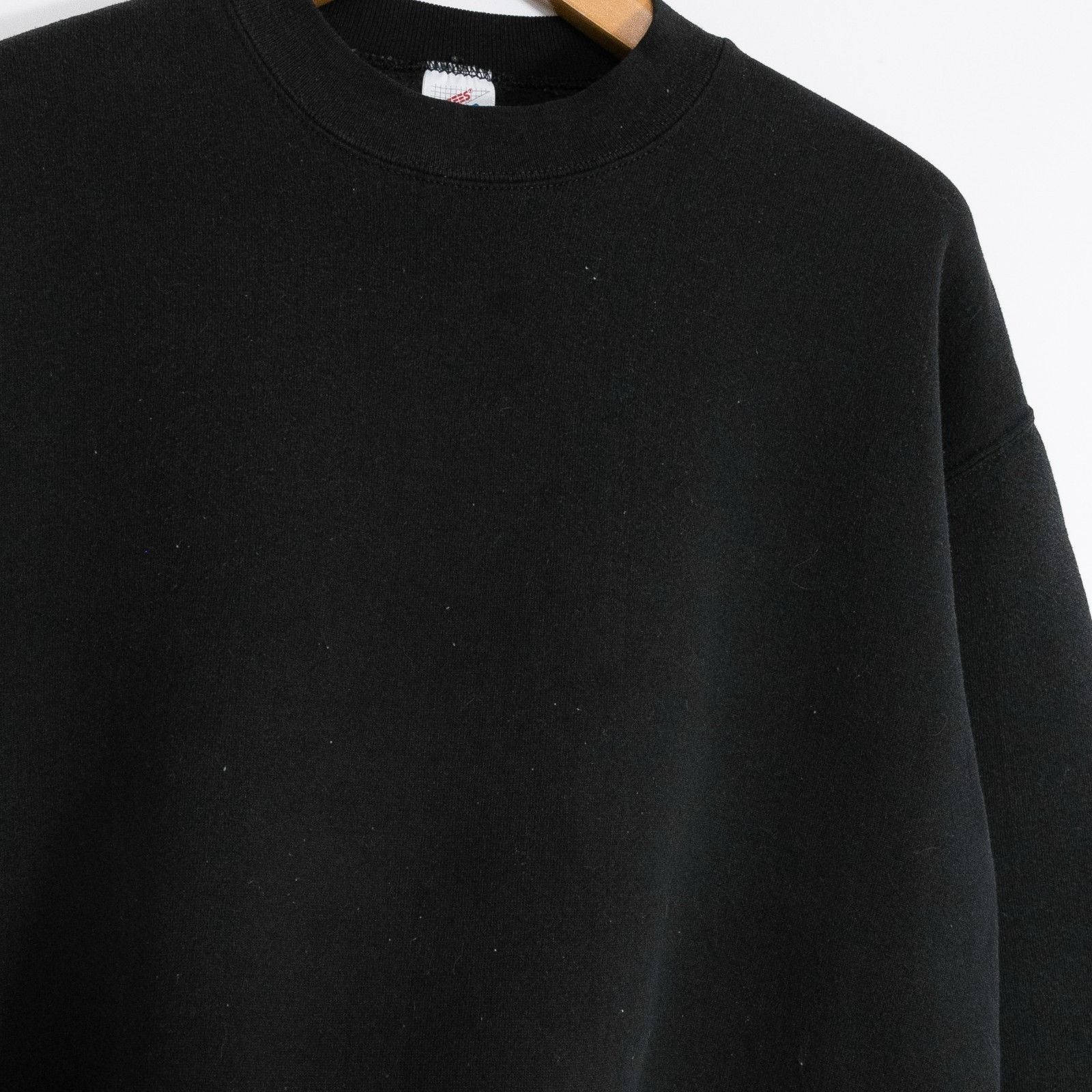 Jerzees Vintage 90s Jerzees Blank Sweatshirt Large Black Distressed Size US L / EU 52-54 / 3 - 3 Thumbnail