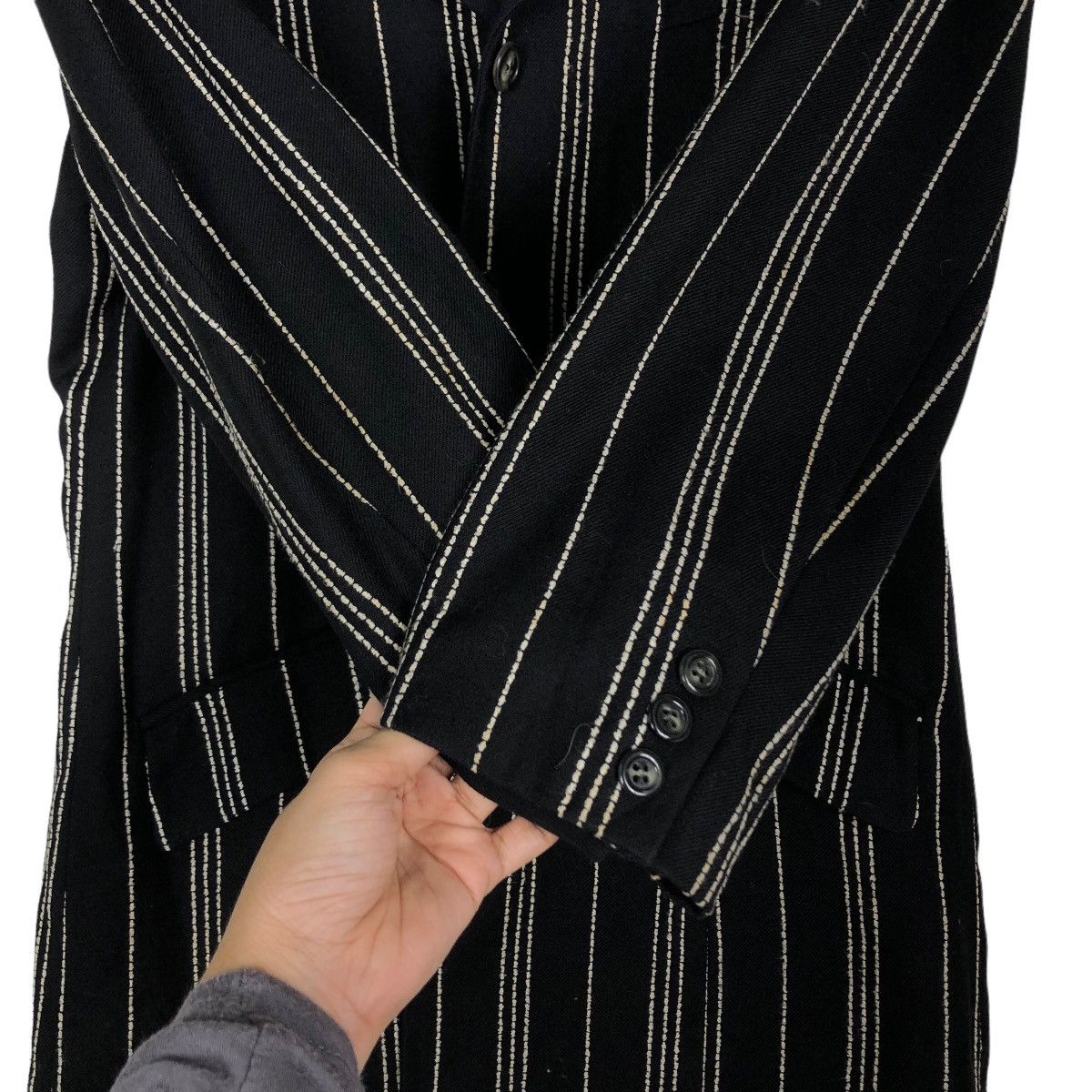 Issey Miyake 🔥Vintage Striped Coats Jacket Zome Issey Miyake Japan Size US M / EU 48-50 / 2 - 15 Thumbnail