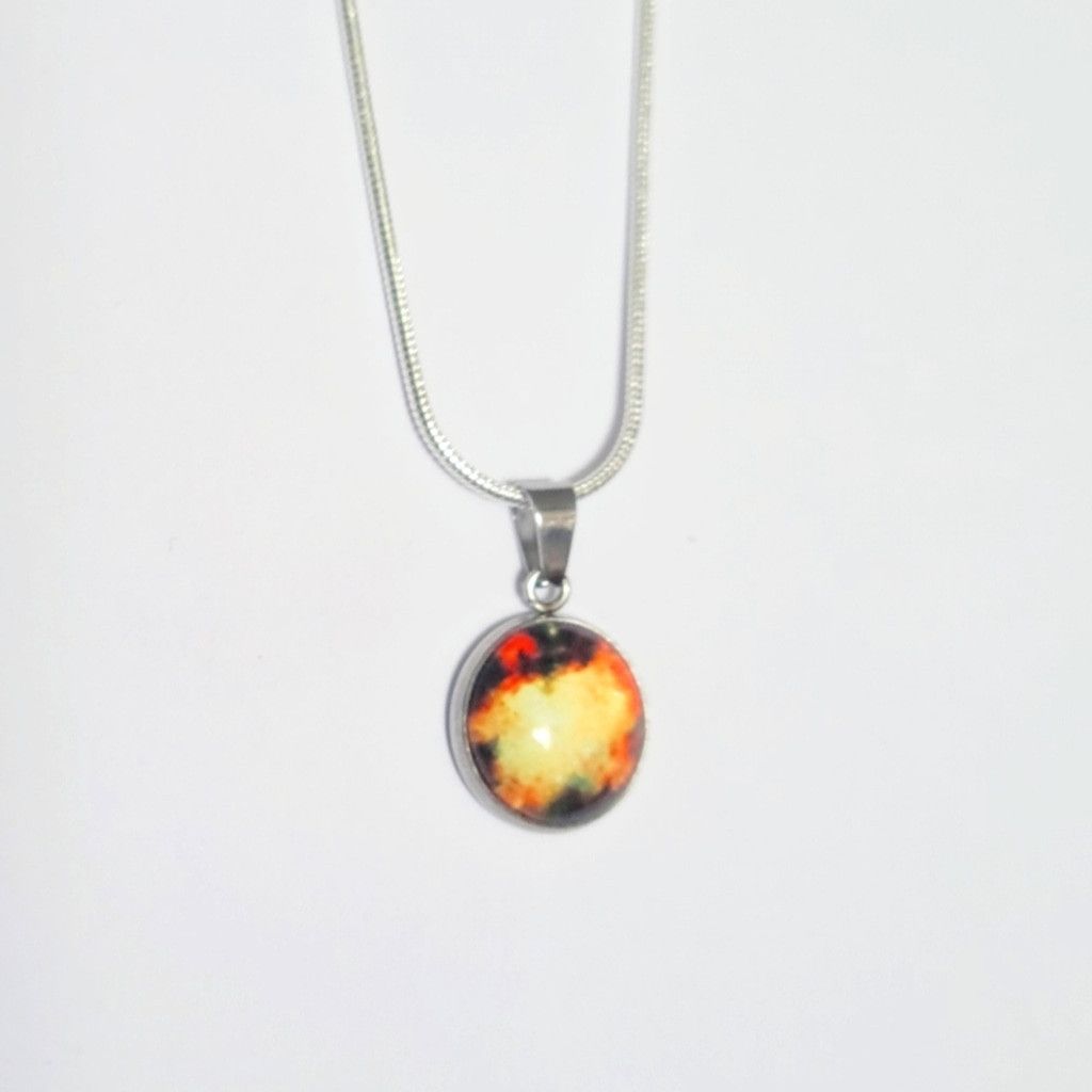 Handmade 925 Sterling Silver nebula galaxy necklace Size ONE SIZE - 1 Thumbnail