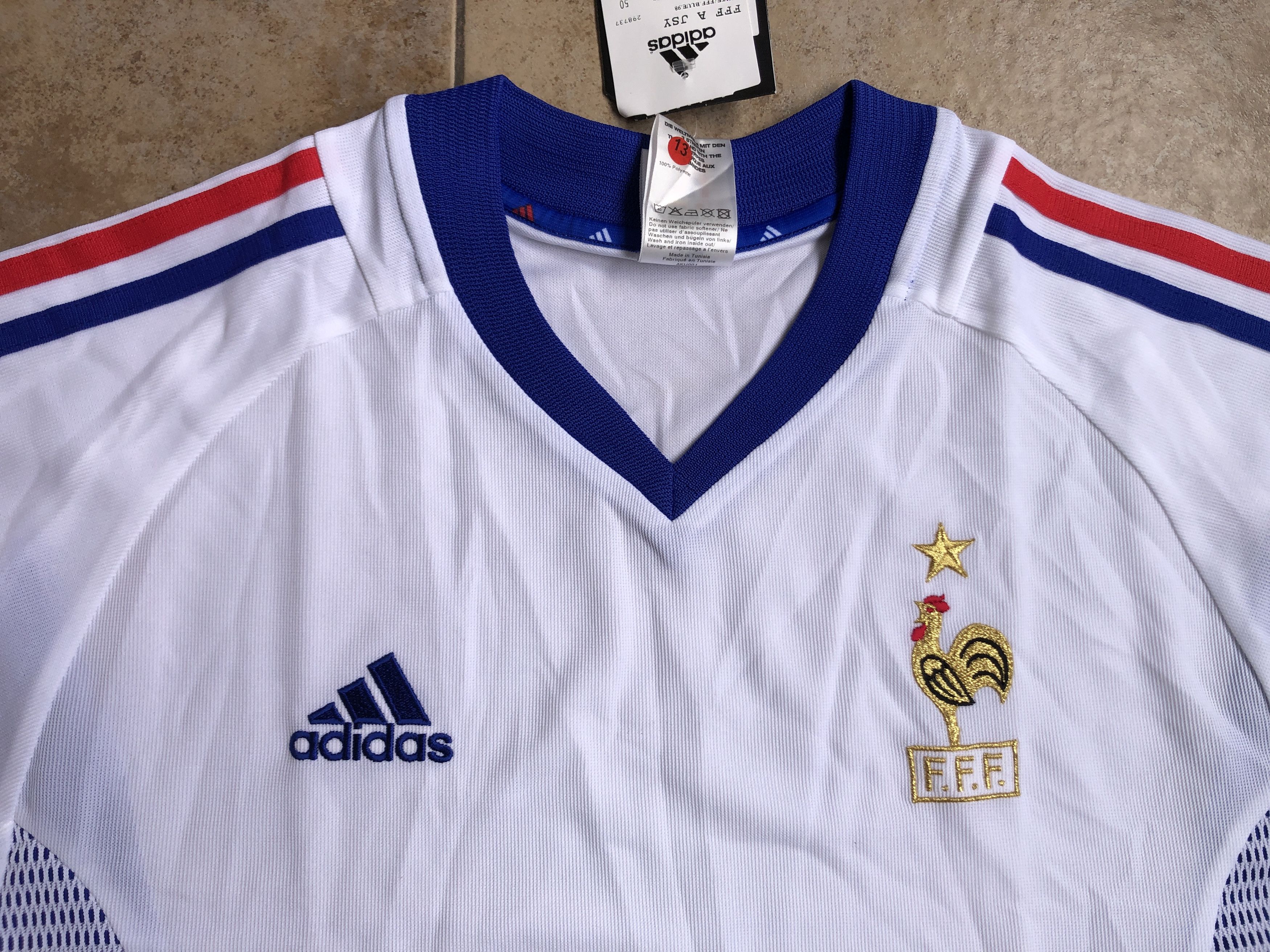 Adidas France Away Football Shirt 2002-2004 Size M BNWT Size US M / EU 48-50 / 2 - 7 Thumbnail