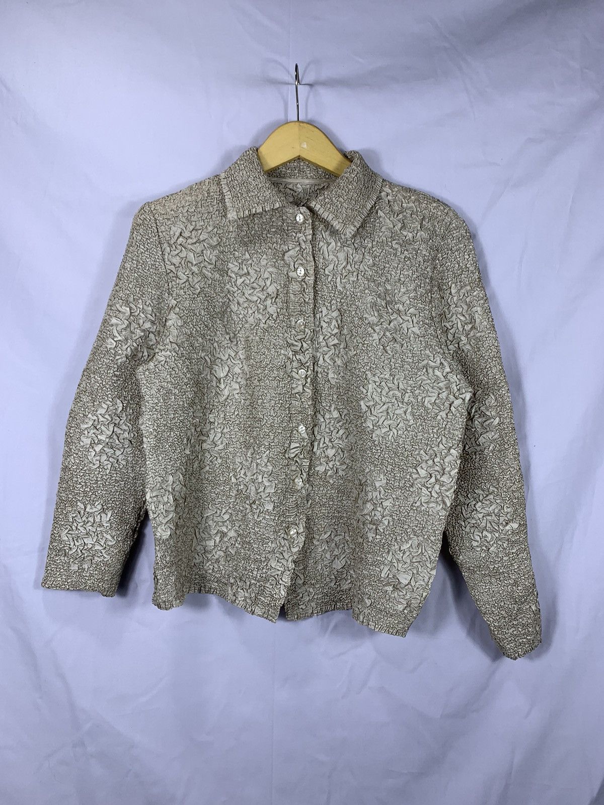 Issey Miyake × Japanese Brand × Yohji Yamamoto Japanese Undefined Pleated shirt issey style Size M / US 6-8 / IT 42-44 - 1 Thumbnail
