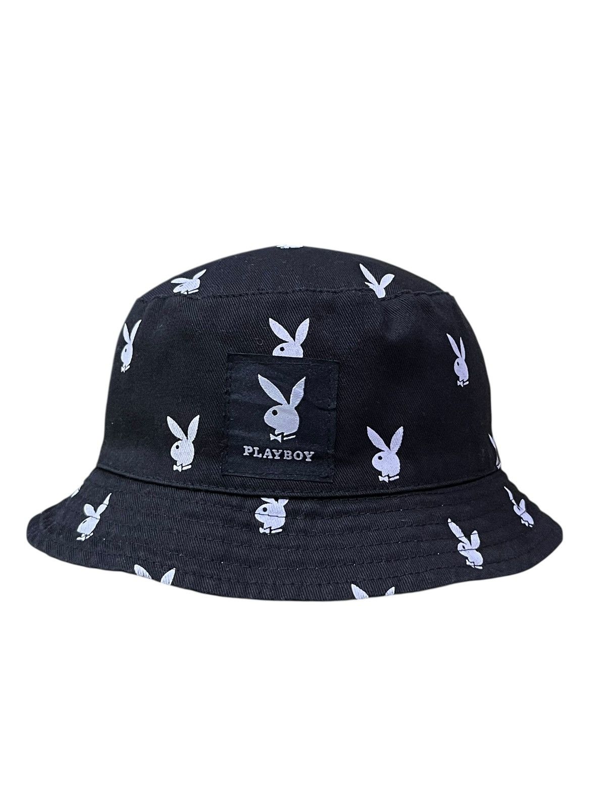 Playboy 🐇 Retro Playboy Reversible Bunny Monogram Bucket Hat Street Size ONE SIZE - 3 Thumbnail
