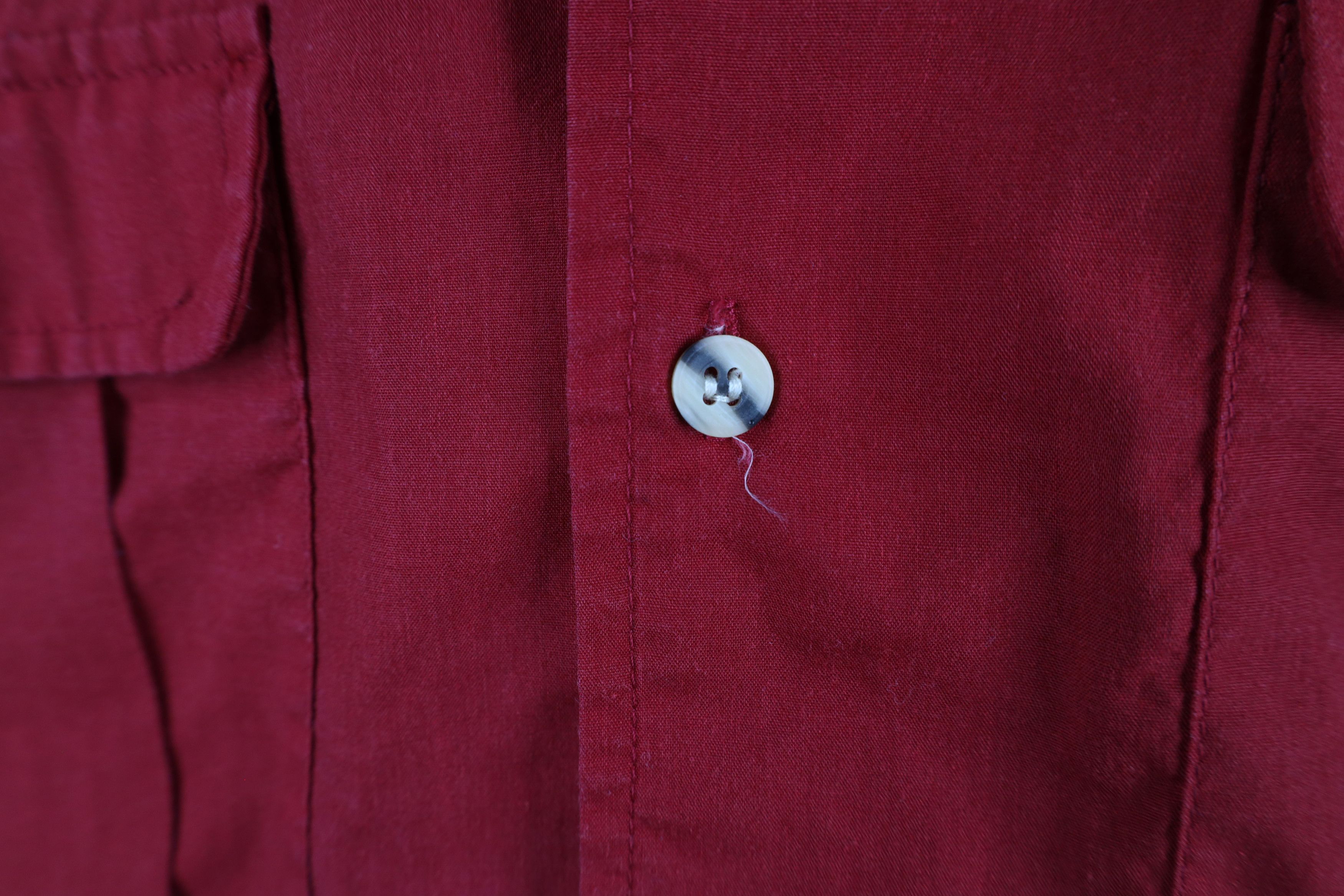 Vintage Vintage 90s Streetwear Military Safari Bush Button Shirt Red Size US S / EU 44-46 / 1 - 4 Thumbnail