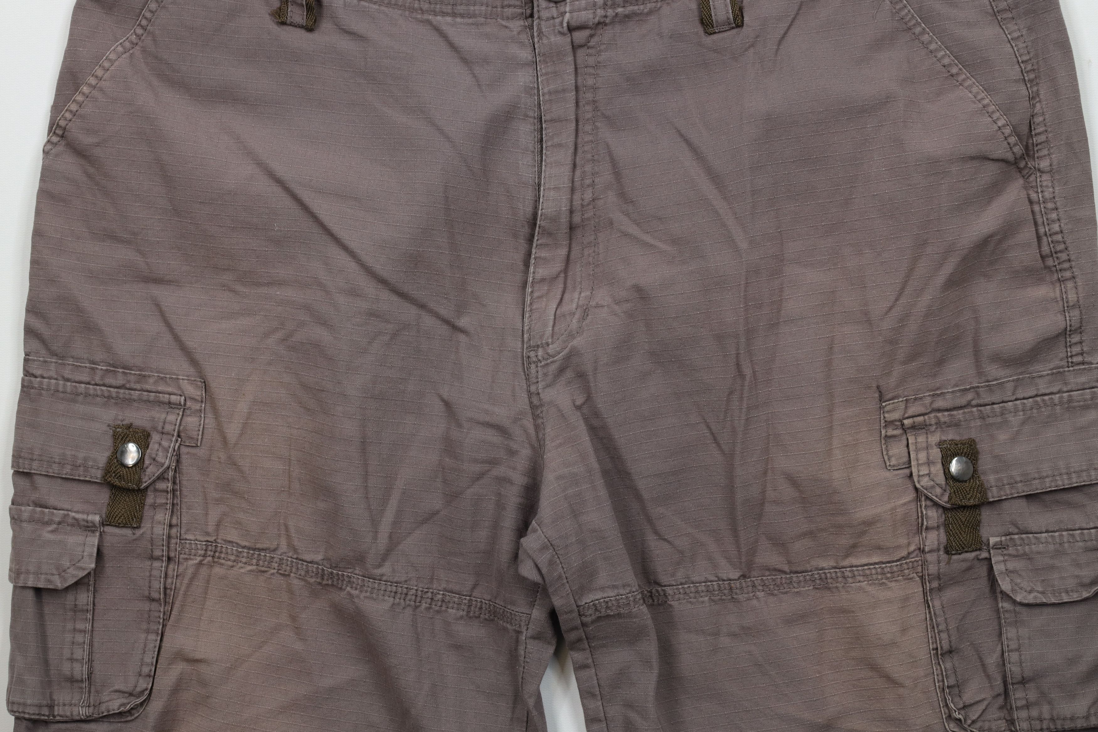 Vintage Vintage Y2K Streetwear Faded Ripstop Baggy Cargo Shorts Gray Size US 38 / EU 54 - 3 Thumbnail
