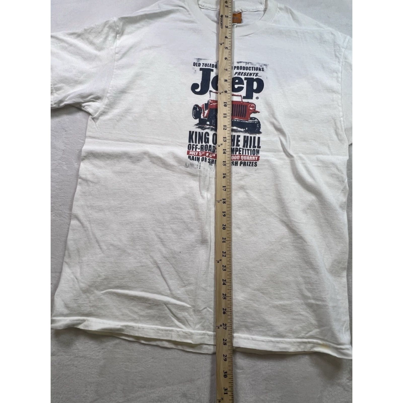 Jeep VINTAGE Jeep King Of The Hill Off Road Comp T-Shirt Mens White XXL Size US L / EU 52-54 / 3 - 4 Thumbnail