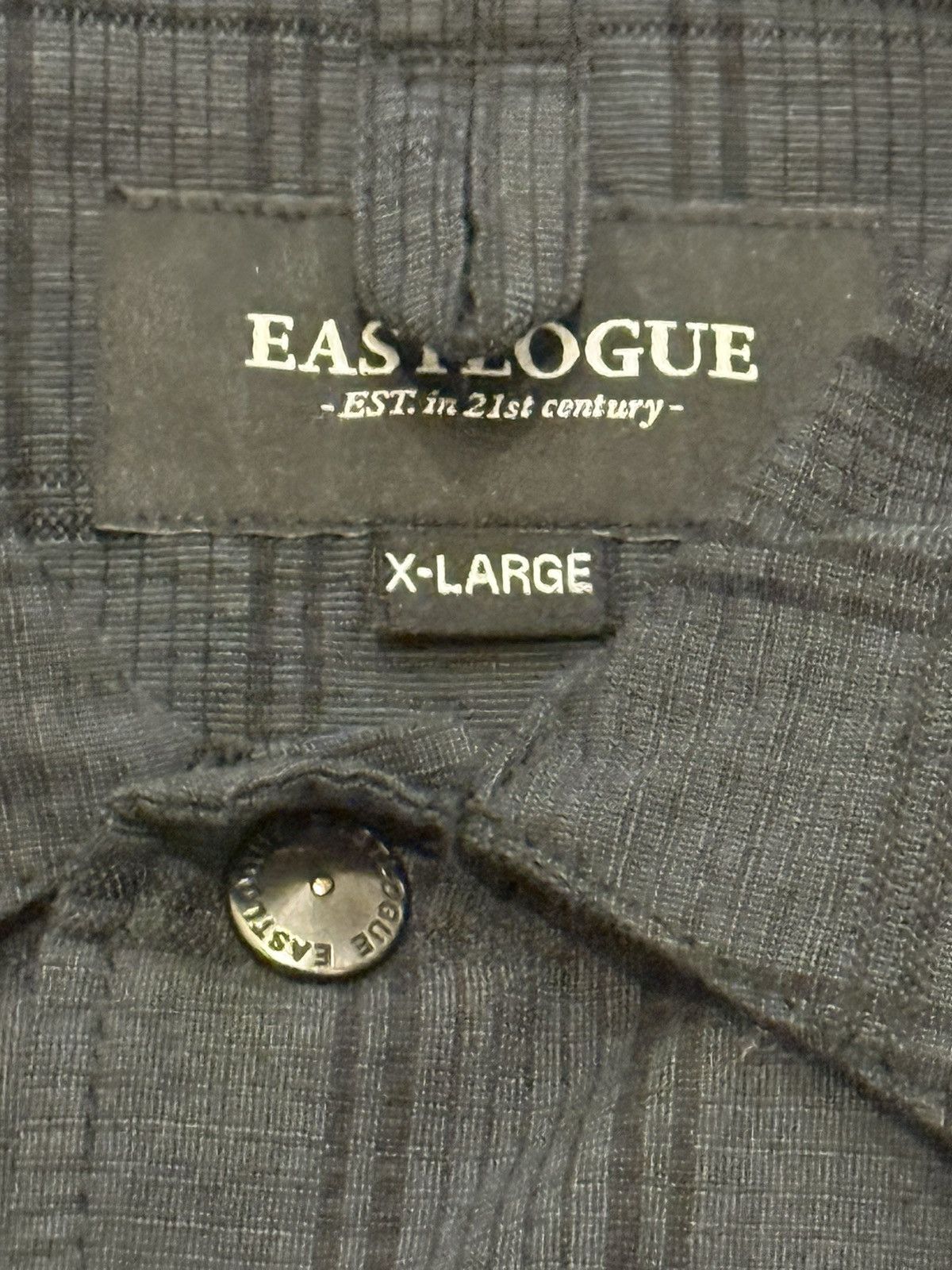 EASTLOGUE French Coat Jacket - Black Grey Check Size US XL / EU 56 / 4 - 2 Thumbnail