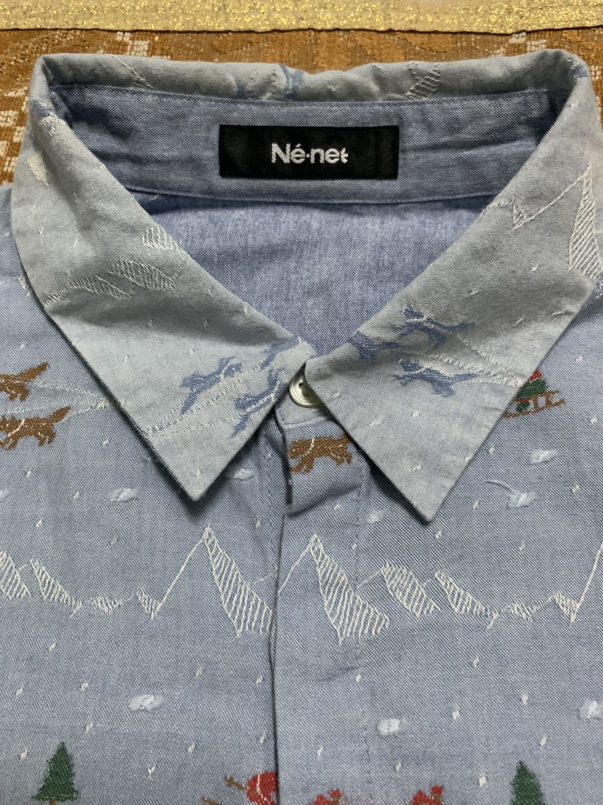 Issey Miyake 90s NE-NET ISSEY MIYAKE BUTTON UP SHIRT FULLPRINT DESIGN Size US XL / EU 56 / 4 - 7 Thumbnail