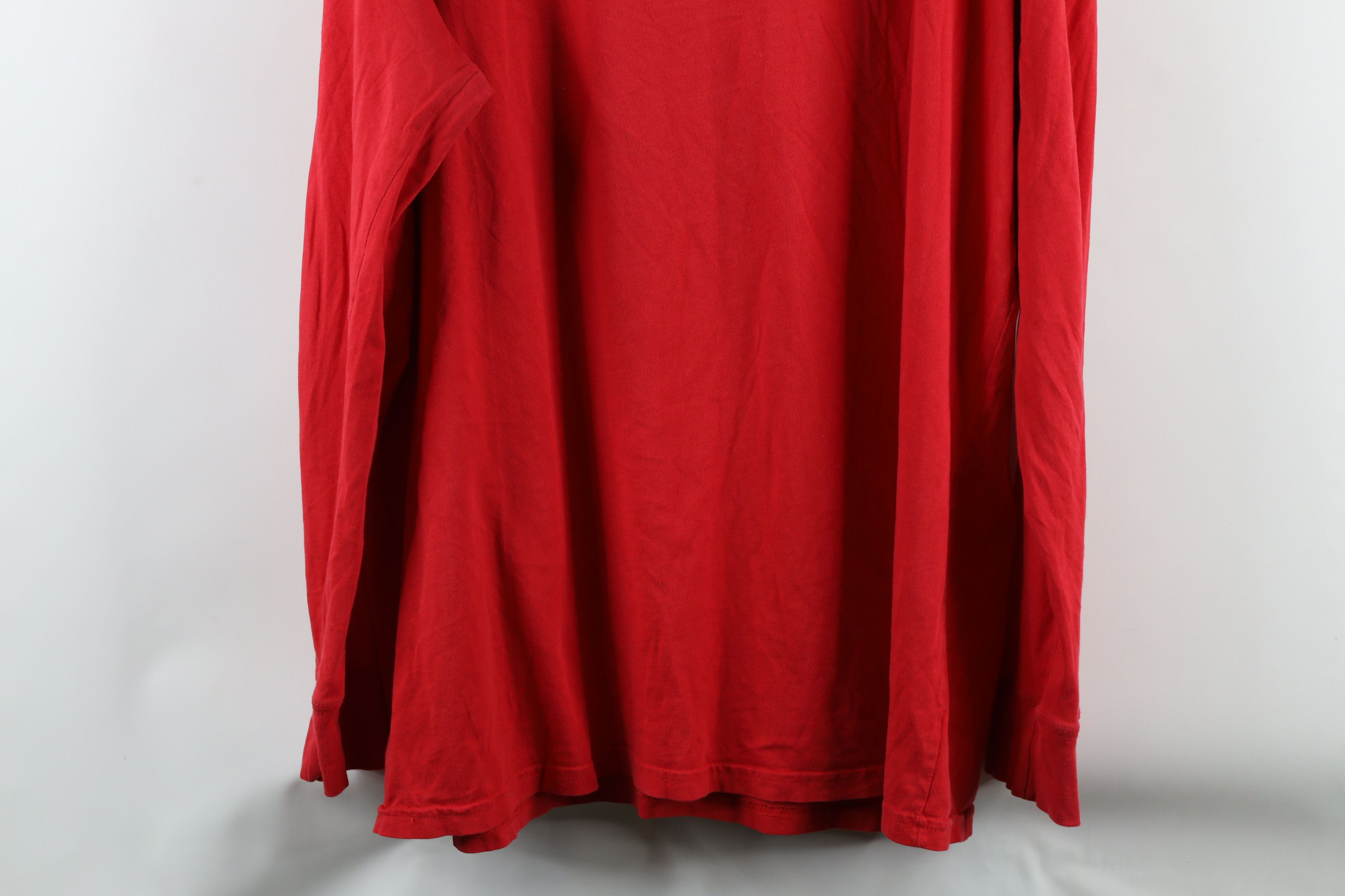 The North Face × Vintage The North Face Spell Out Big Logo Long Sleeve T-Shirt Red Size US XXL / EU 58 / 5 - 11 Thumbnail