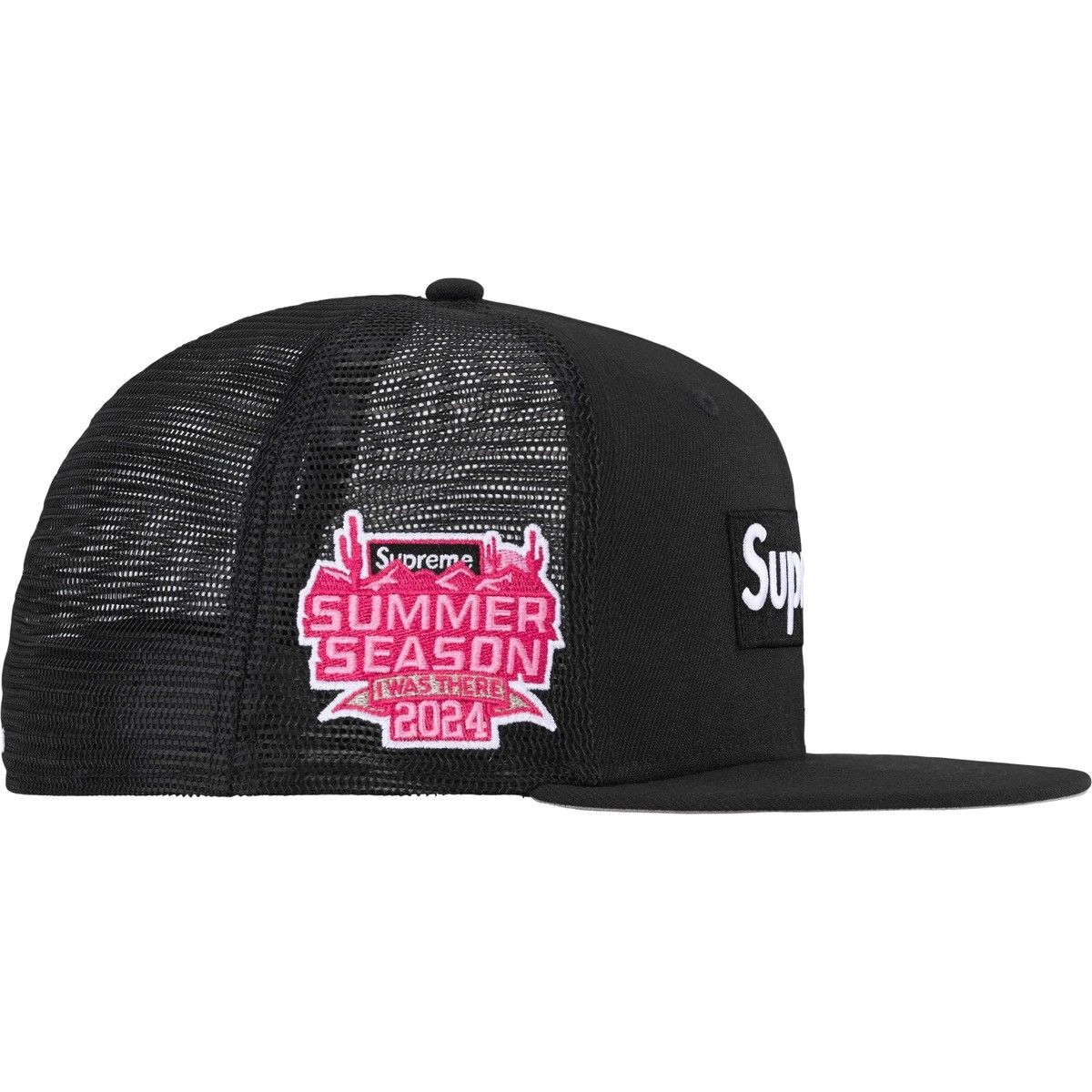 New Era × Supreme Supreme Mesh Crown New Era Fitted Hat Black 7 3/8 SS24 Size ONE SIZE - 2 Thumbnail