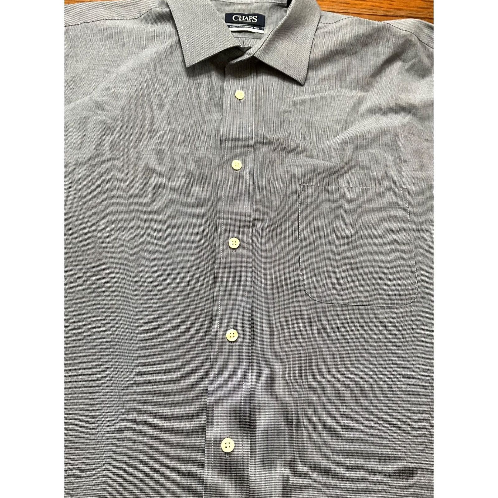 Chaps Chaps Shirt Button-Up Long Sleeve 2XL Blue Mens Big & Tall Button-Down Collar Vintage: No Size US XXL / EU 58 / 5 - 3 Thumbnail