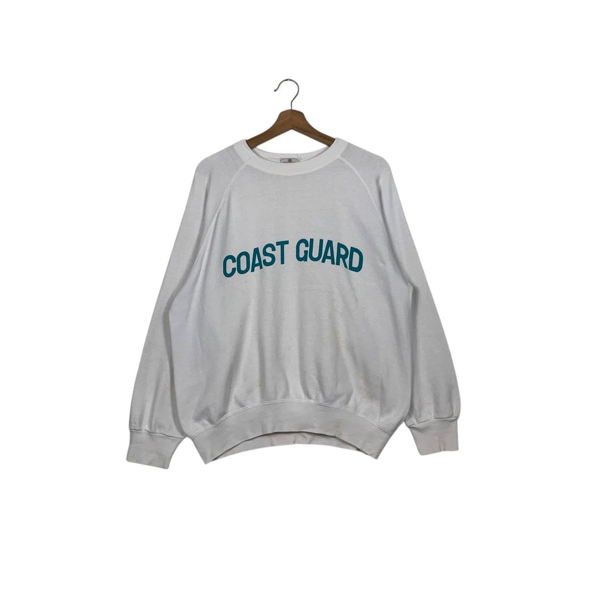 Vintage 90’s Atlantic Ocean Coast Guard Usa Sweatshirt #2546-C115 Size US M / EU 48-50 / 2 - 3 Thumbnail