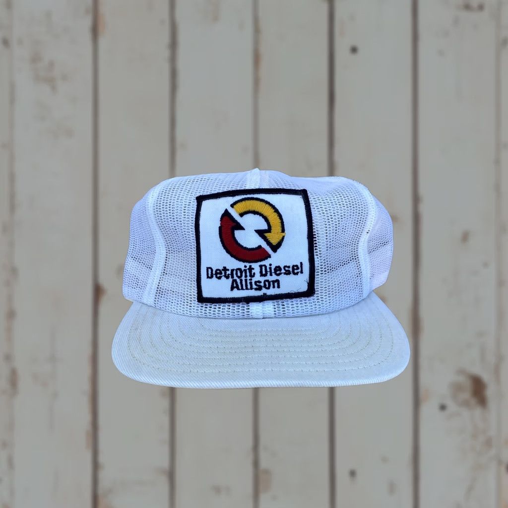 Diesel VINTAGE Detroit Diesel Allison Hat Snapback Patch Cap Derby Adjustable Yellow Trucker Cap Mens Boys Men Women 90s Louisville MFG Size ONE SIZE - 1 Thumbnail