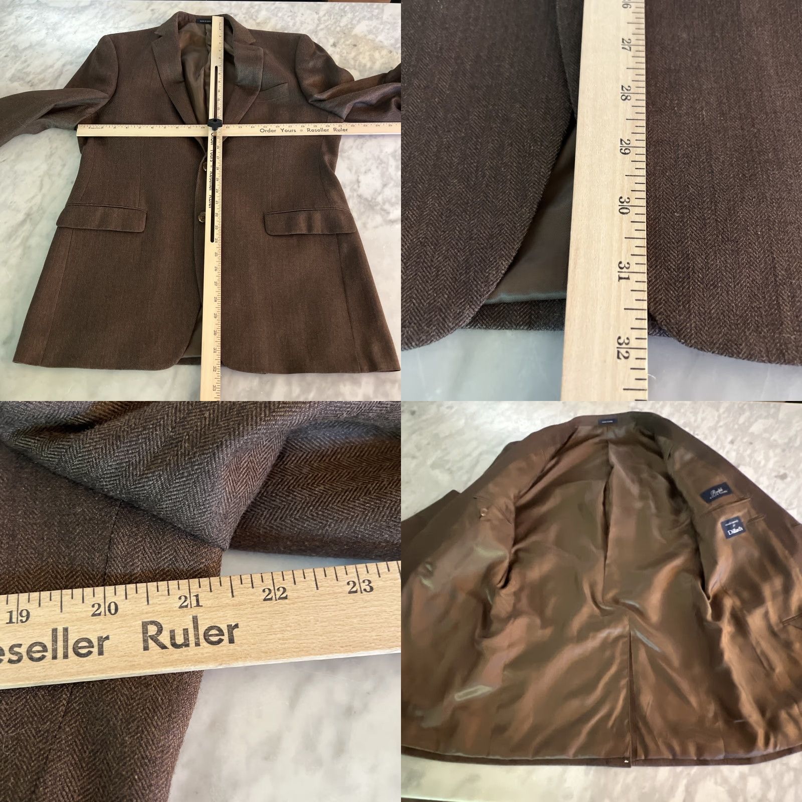 Ralph Lauren RALPH LAUREN SPORT COAT Blazer 42L Brown Wool Silk Two-Button Mens Size 42L - 8 Thumbnail