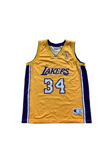 Champion × Vintage Vintage Champion LA Lakers Shaquille O'Neal 34 jersey Size US XL / EU 56 / 4 - 1 Thumbnail
