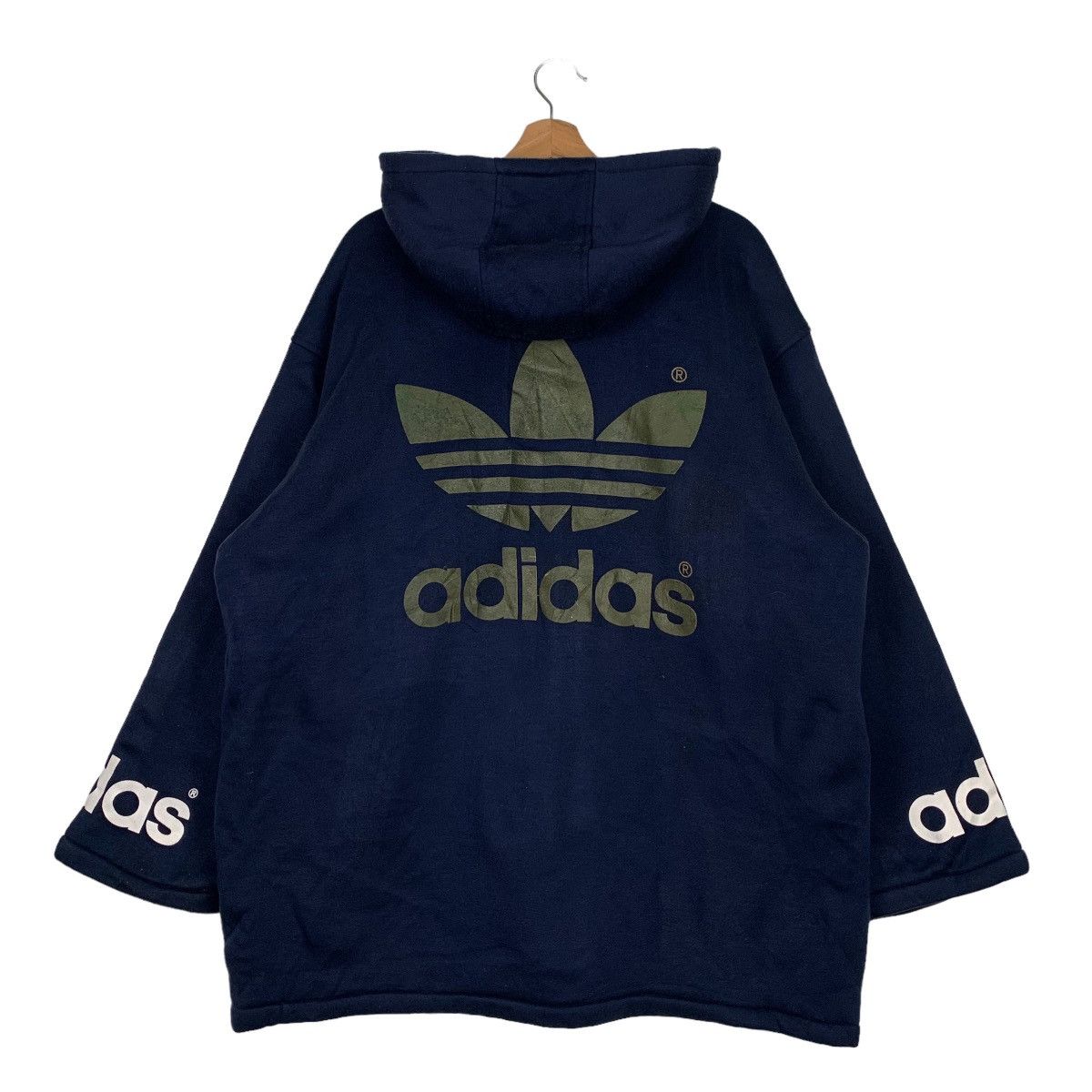 Adidas ADIDAS TREFOIL BIG LOGO SHERPA HODDIES #0183-C9 Size US S / EU 44-46 / 1 - 9 Thumbnail