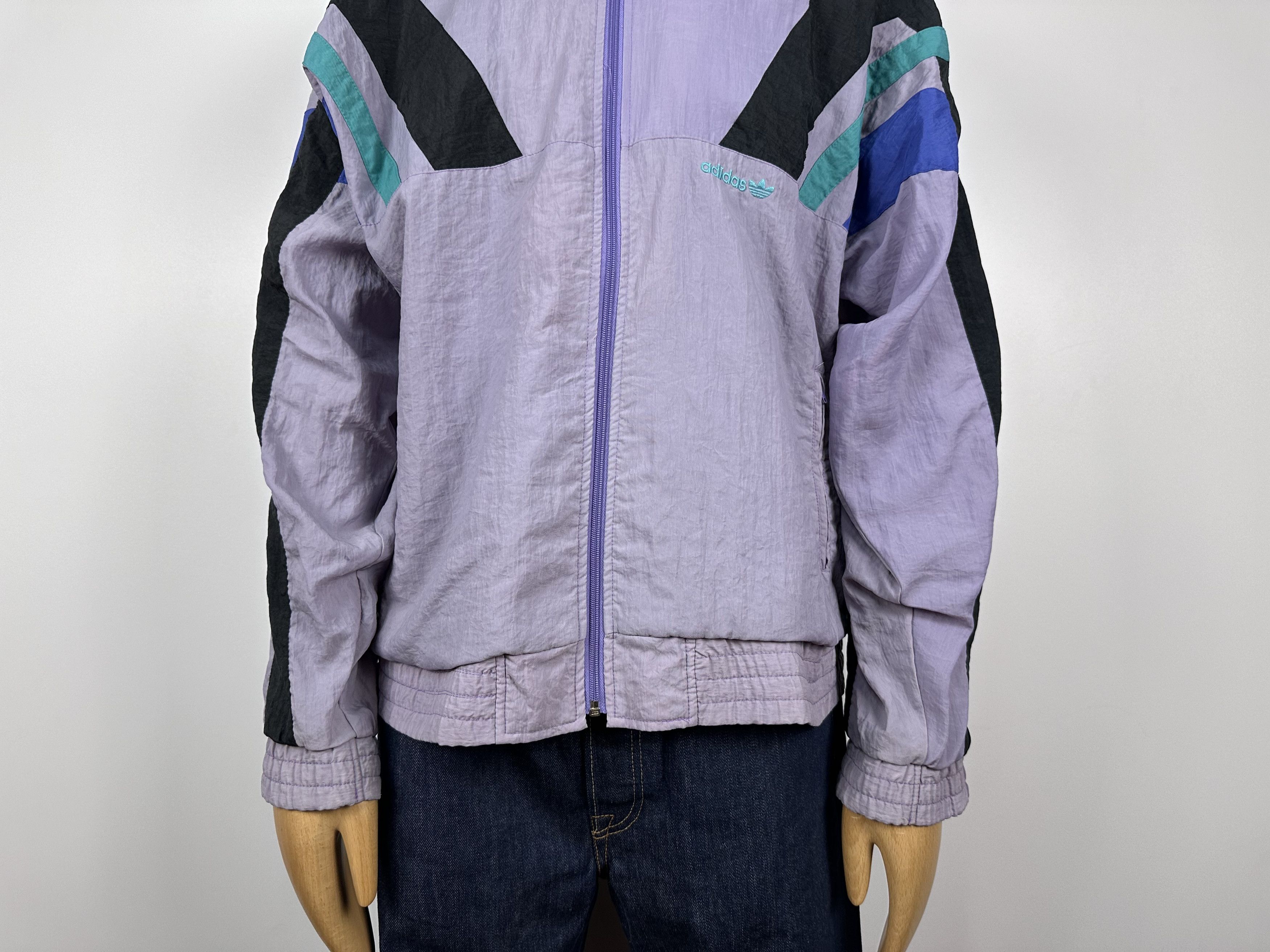 Adidas × Vintage Adidas Originals Vintage 90s Purple Nylon Track Top Jacket Size US M / EU 48-50 / 2 - 5 Thumbnail