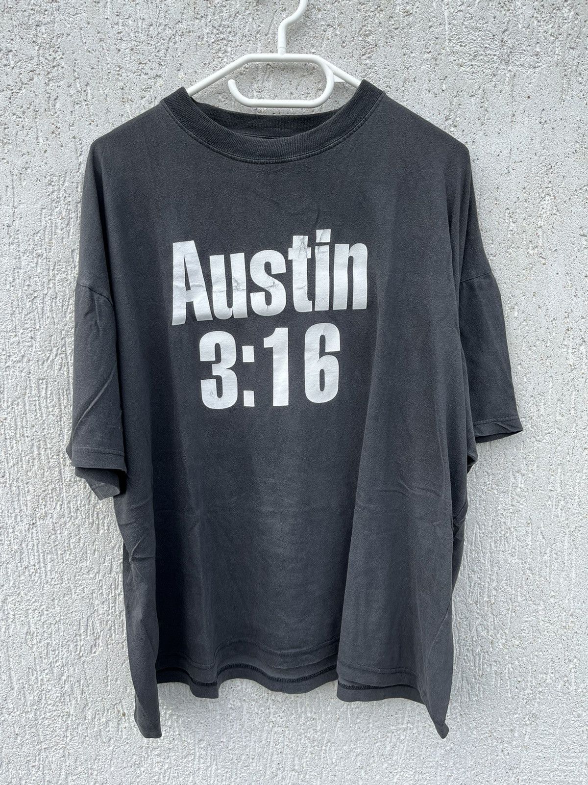 Vintage × WWF Vintage Stone Cold 3:16 WWF Tee Washed Boxy Size US XL / EU 56 / 4 - 3 Thumbnail